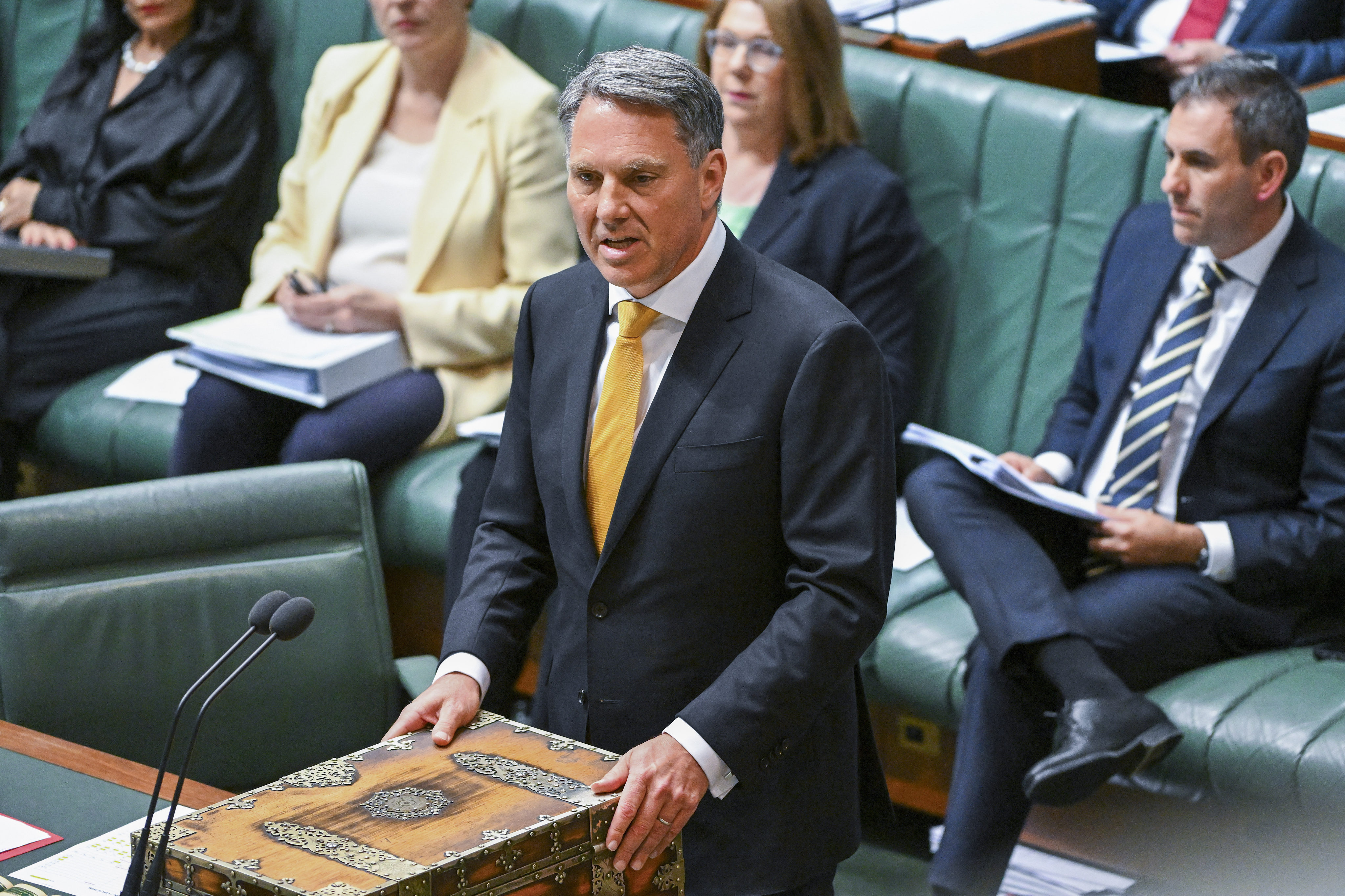 Australian Defence Minister Richard Marles speaking in  Parliament on September 6, 2023. Canberra is aiming to crack down on training of “certain foreign militaries” under a new law. Photo: AP 