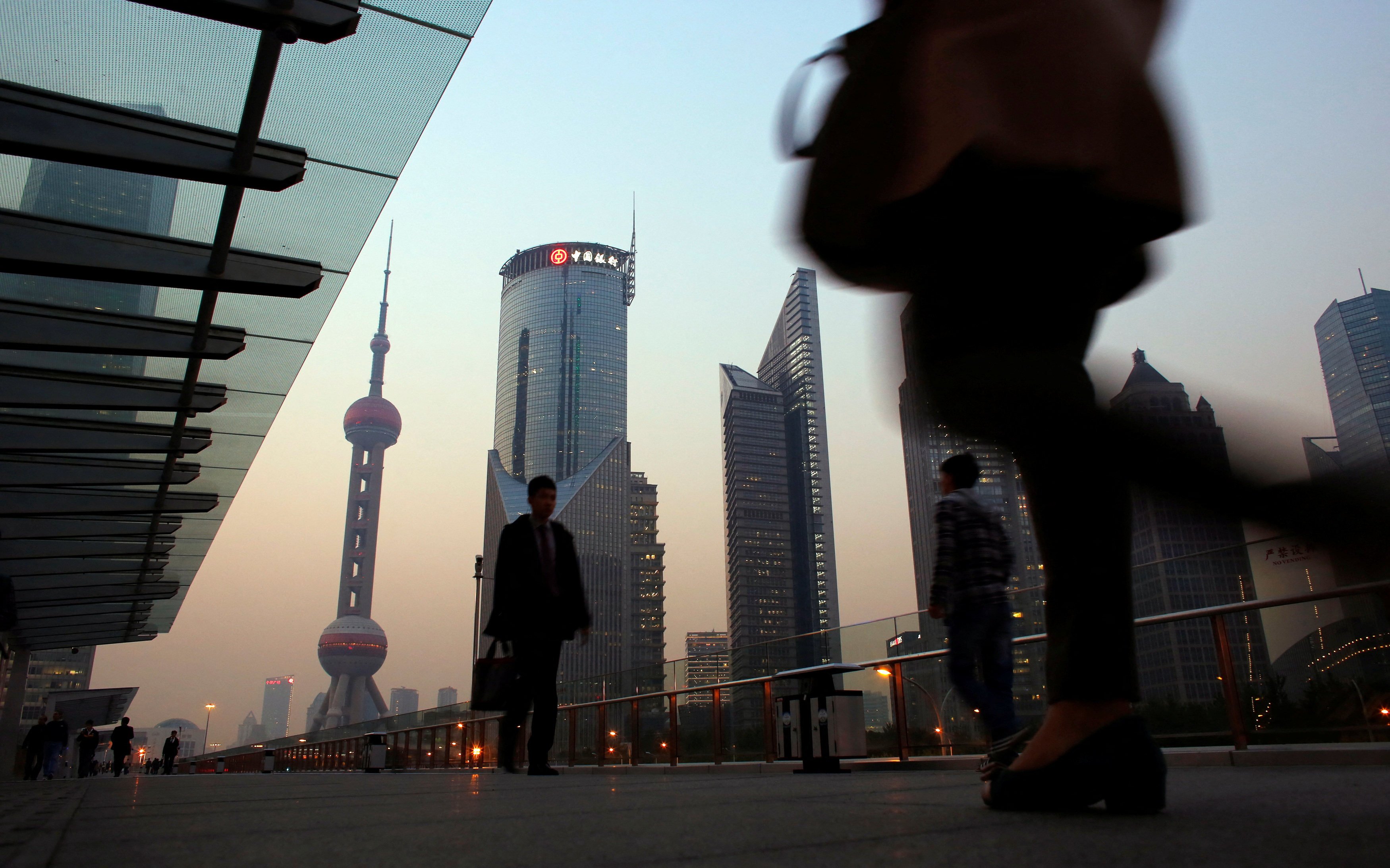 The Pudong financial district in Shanghai. Foreign investors that trade through the Stock Connect schemes’ northbound channel held less than 3 per cent of the total market capitalisation of China’s market as of Monday, the Economic Daily says. Photo: Reuters