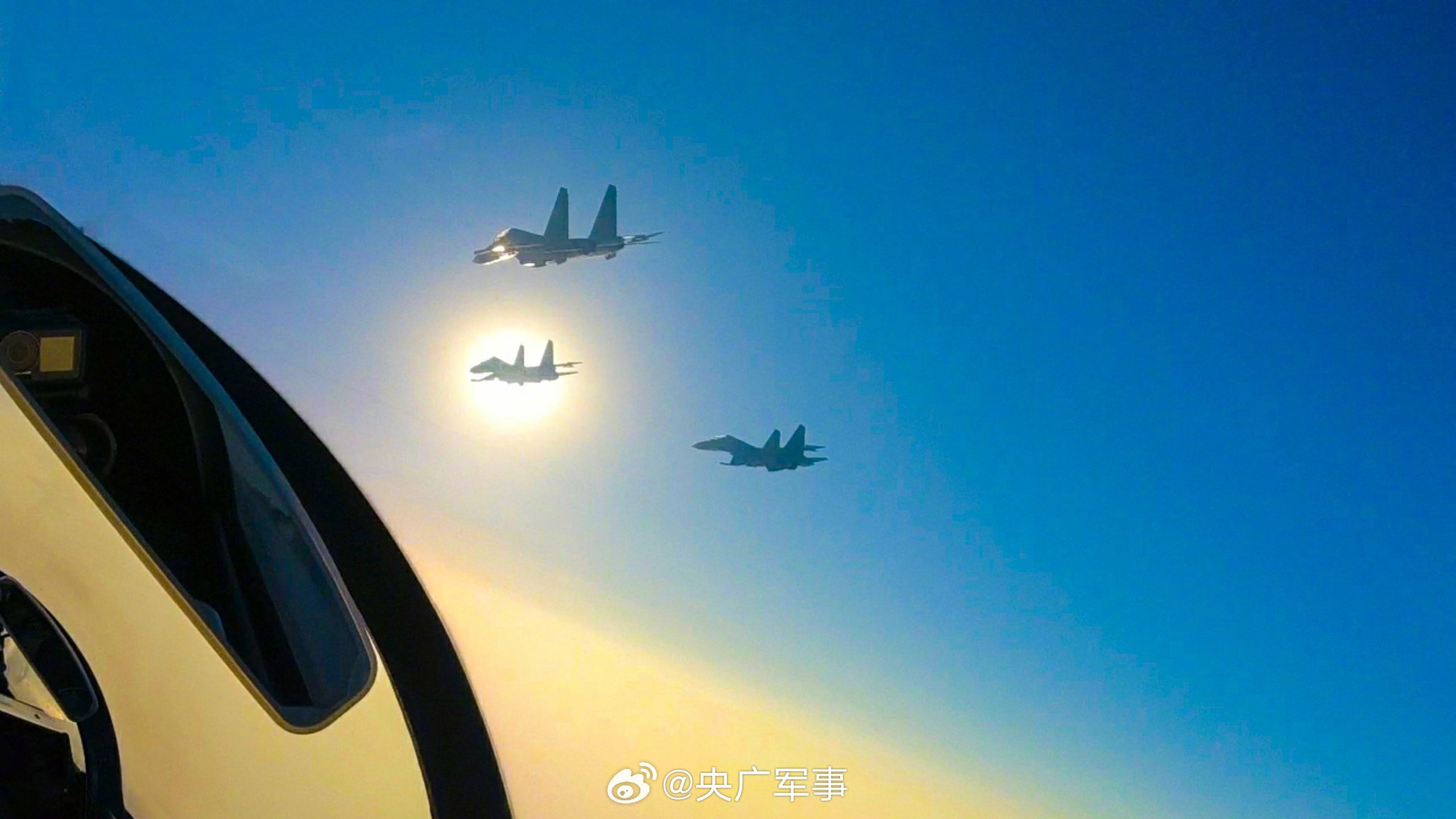 PLA pilots are taking part in  cross-theatre exercises to practice landing and taking off from unfamiliar airports. Photo: Weibo
