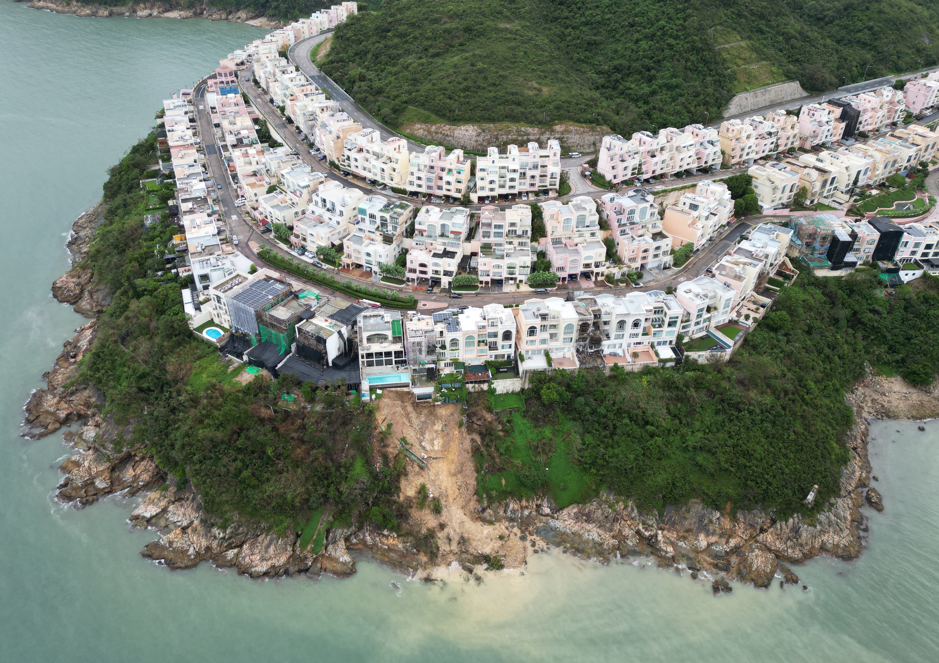 Redhill Peninsula in Tai Tam, Hong Kong was inspected after a major landslide. Photo: Dickson Lee