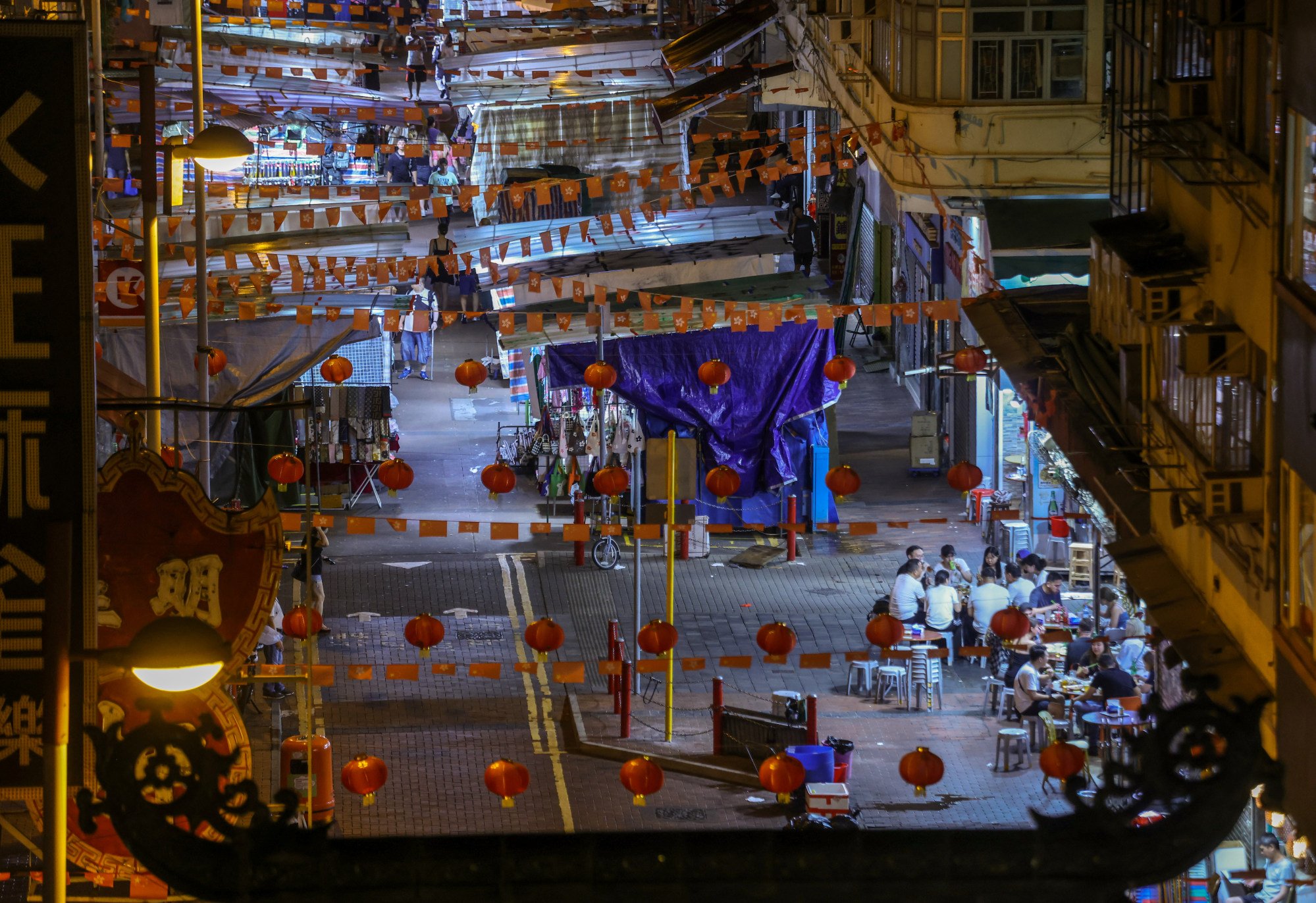 Temple Street night market in Yau Ma Tei. Changing habits since the pandemic and the economic climate have meant fewer consumers are staying out late. Photo: Jonathan Wong