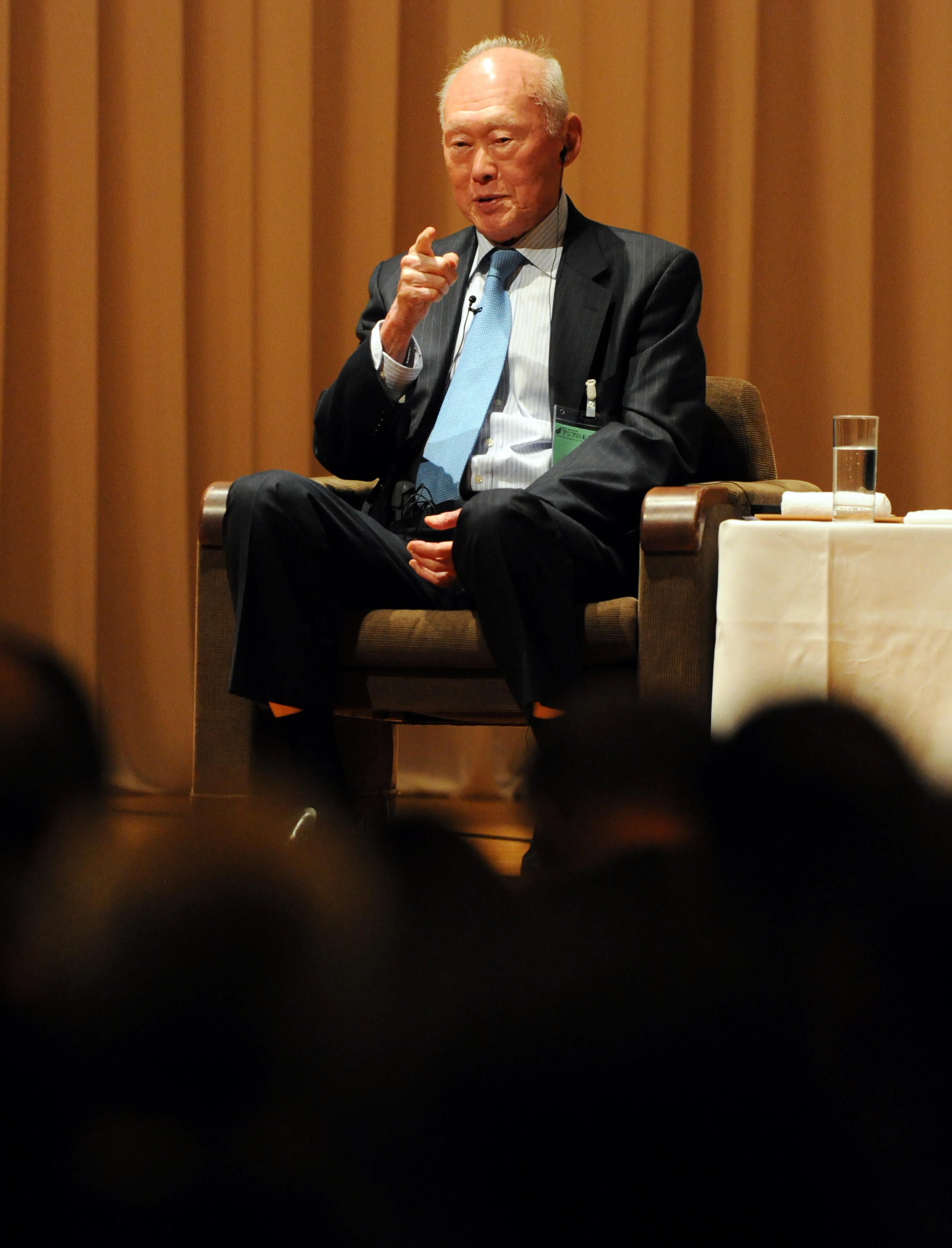 Lee Kuan Yew at the 17th International Conference on the Future of Asia in Tokyo in 2011. Photo: AFP