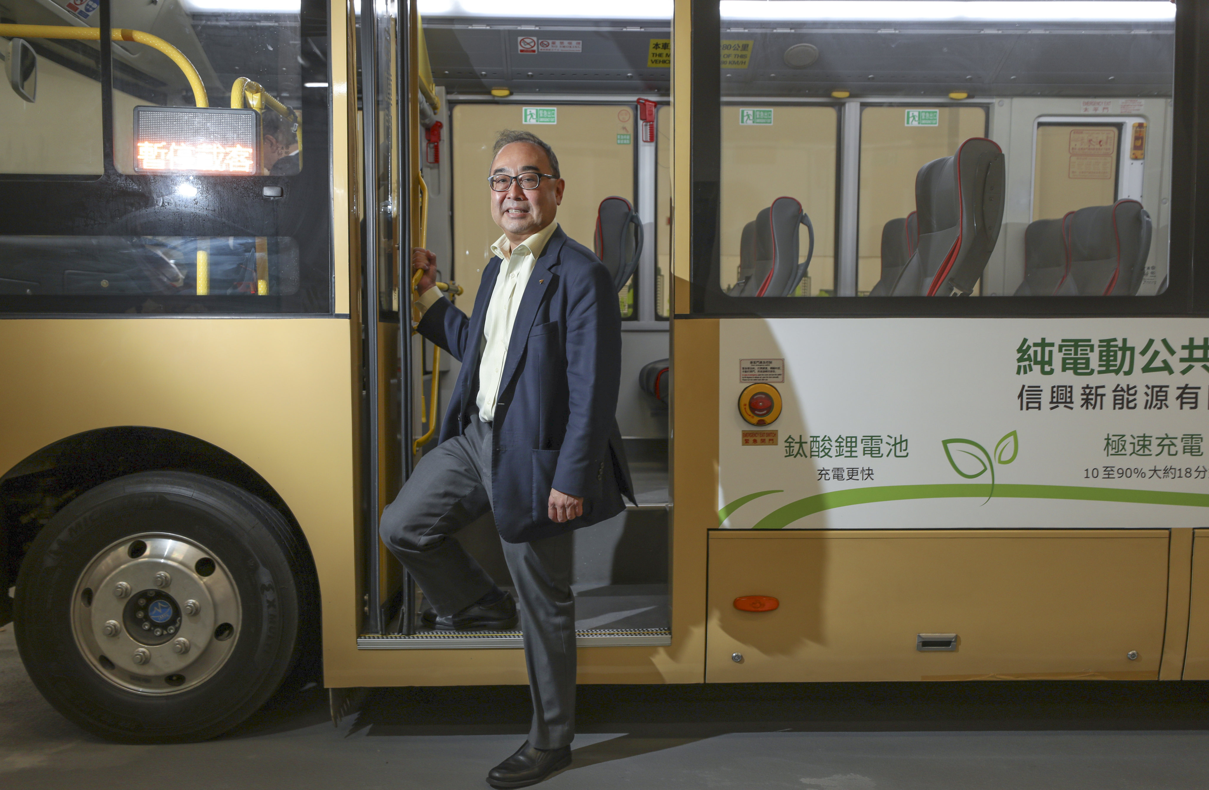 Shun Hing Group chairman and CEO David Mong hopes to break even in three years in the e-minibus market. Photo: Xiaomei Chen