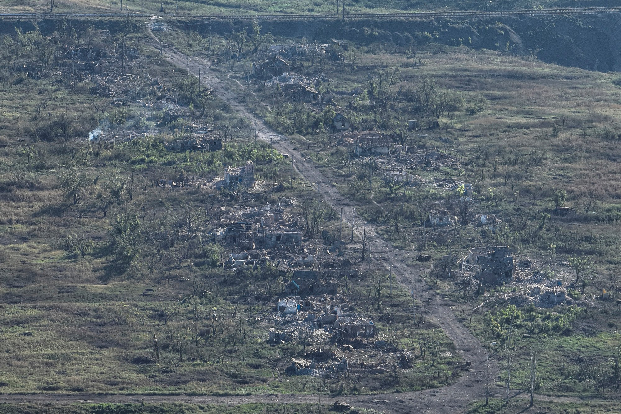 Andriivka (pictured) and other settlements in eastern Ukraine have been turned into rubble. Photo: AP