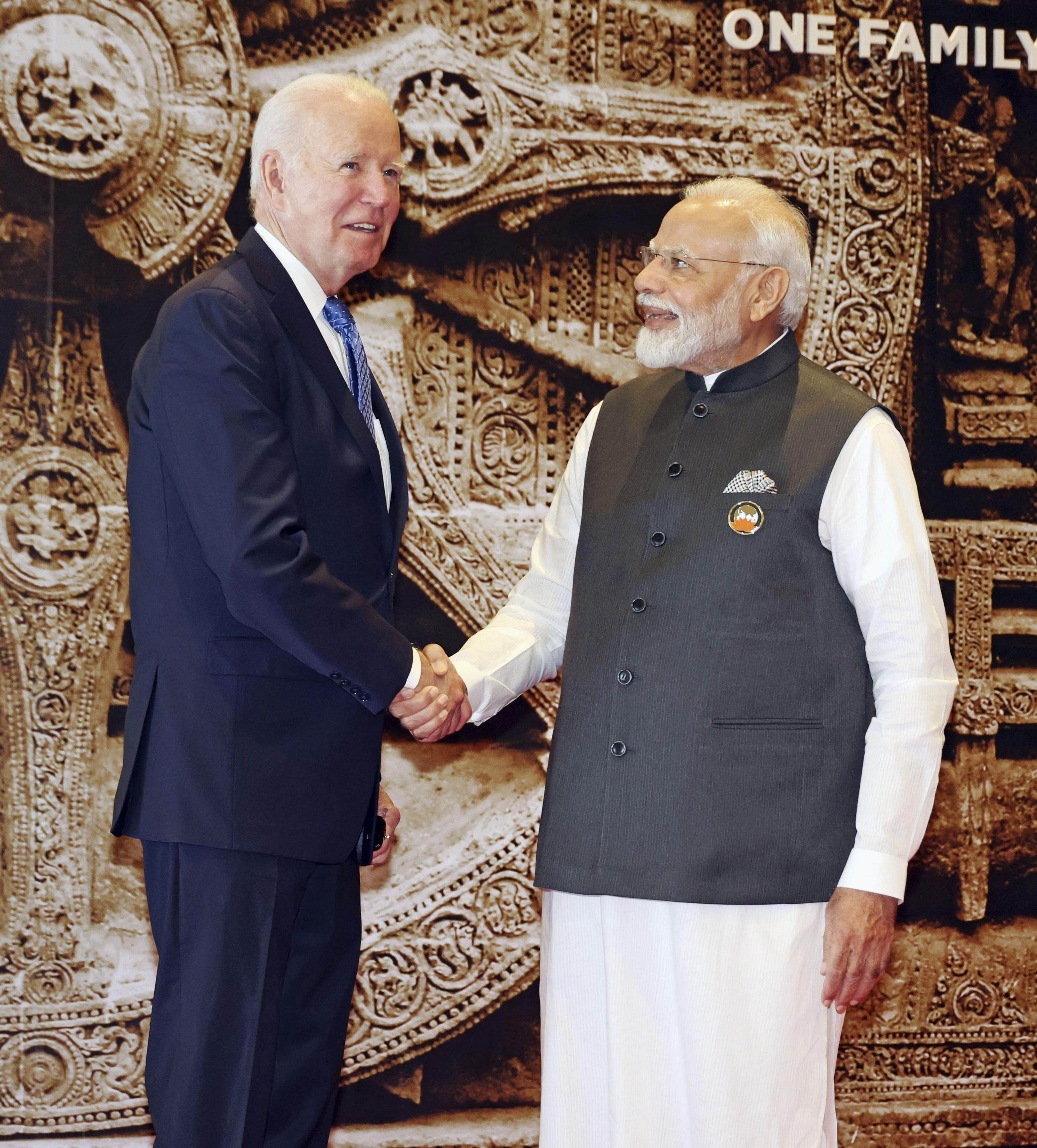 US President Joe Biden and Indian Prime Minister Narendra Modi have both backed the proposed India-Middle East-Europe trade and transit corridor. Photo: Kyodo