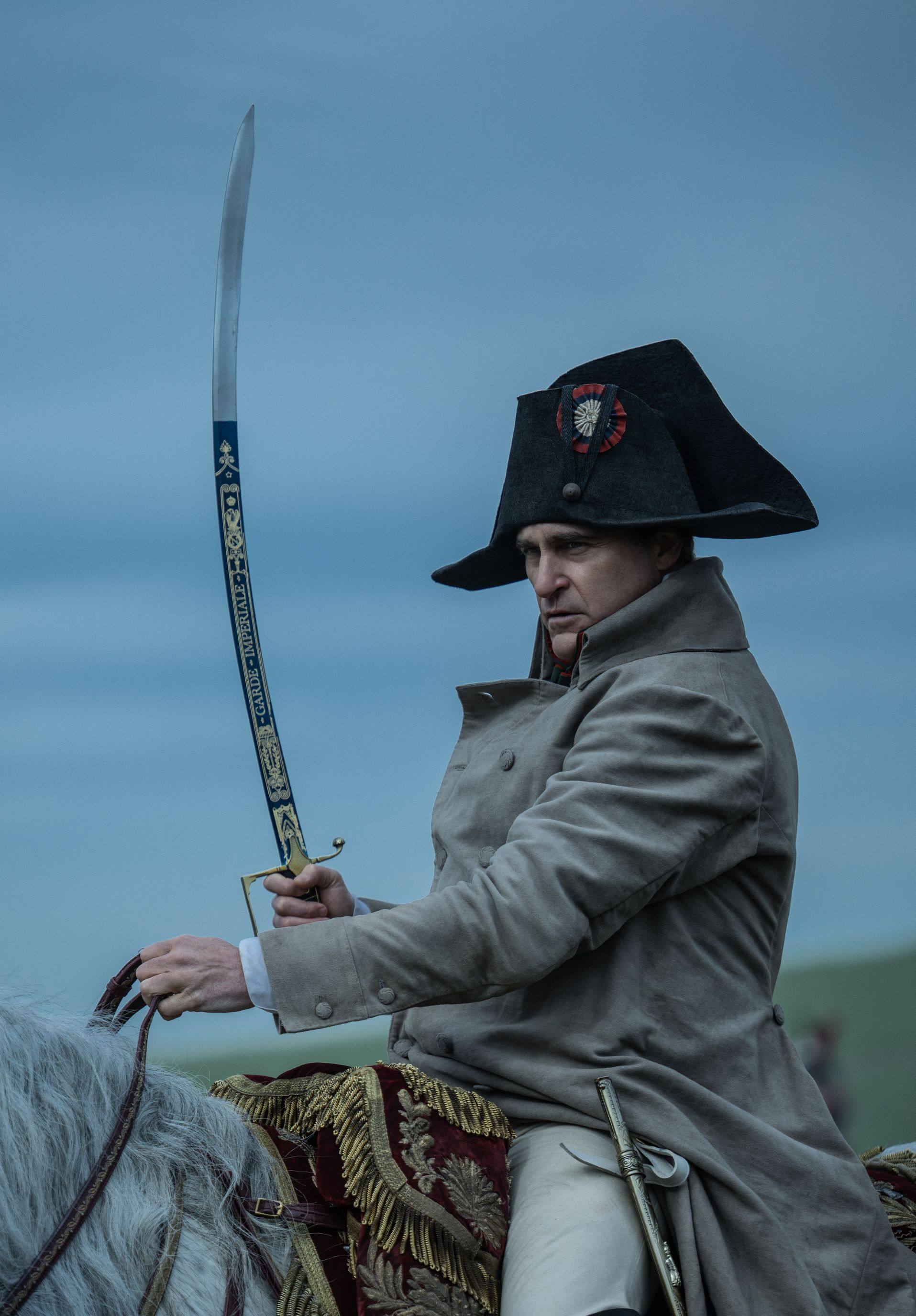 Joaquin Phoenix in a still from “Napoleon”.