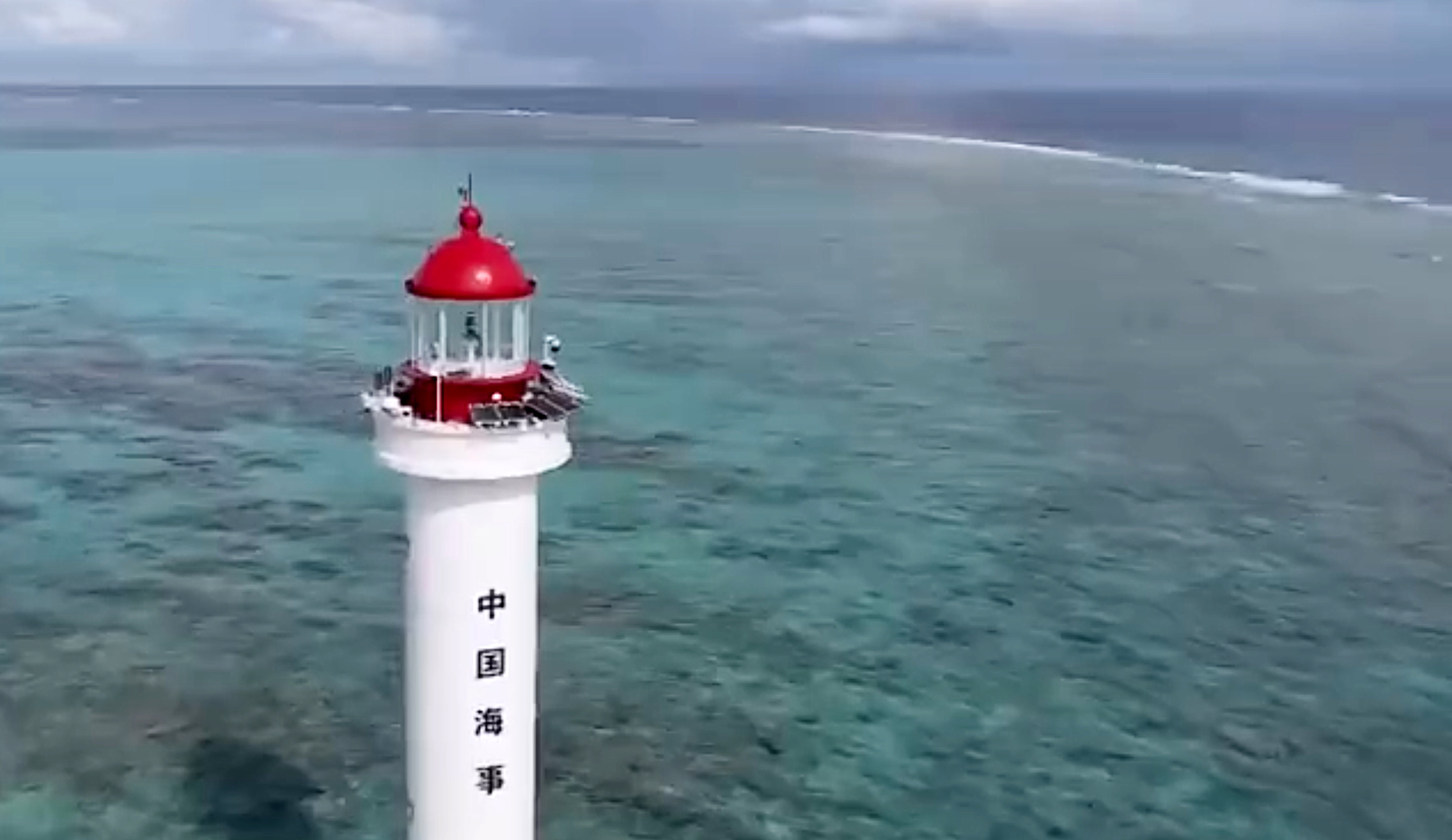 The ground stations have been installed at lighthouses on North Reef and Bombay Reef in the Paracel Islands. Photo: CCTV