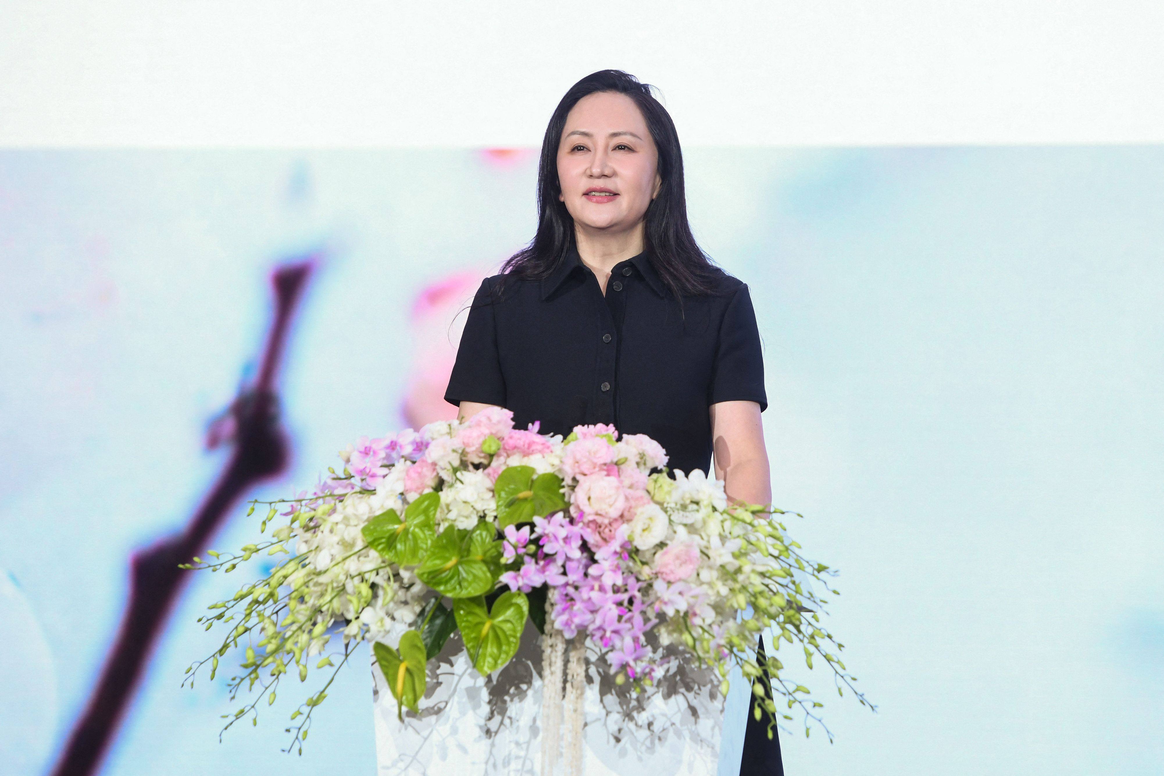 Huawei’s Meng Wanzhou has set AI as the company’s strategic focus for the next decade. Photo: AFP