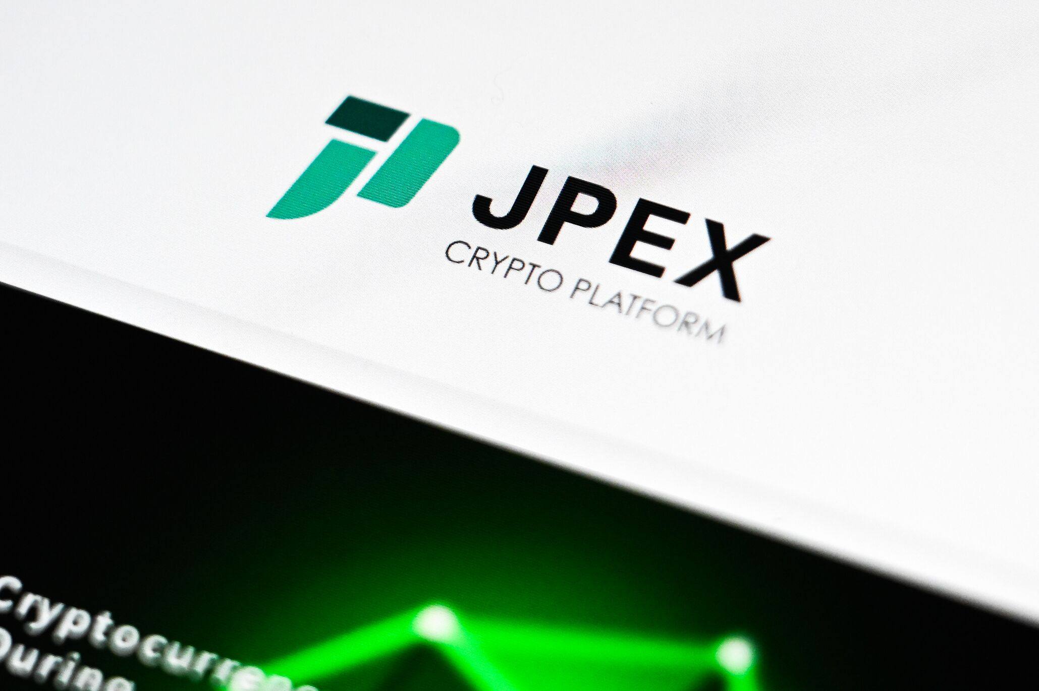 The logo of cryptocurrency platform JPEX. Photo: Bloomberg