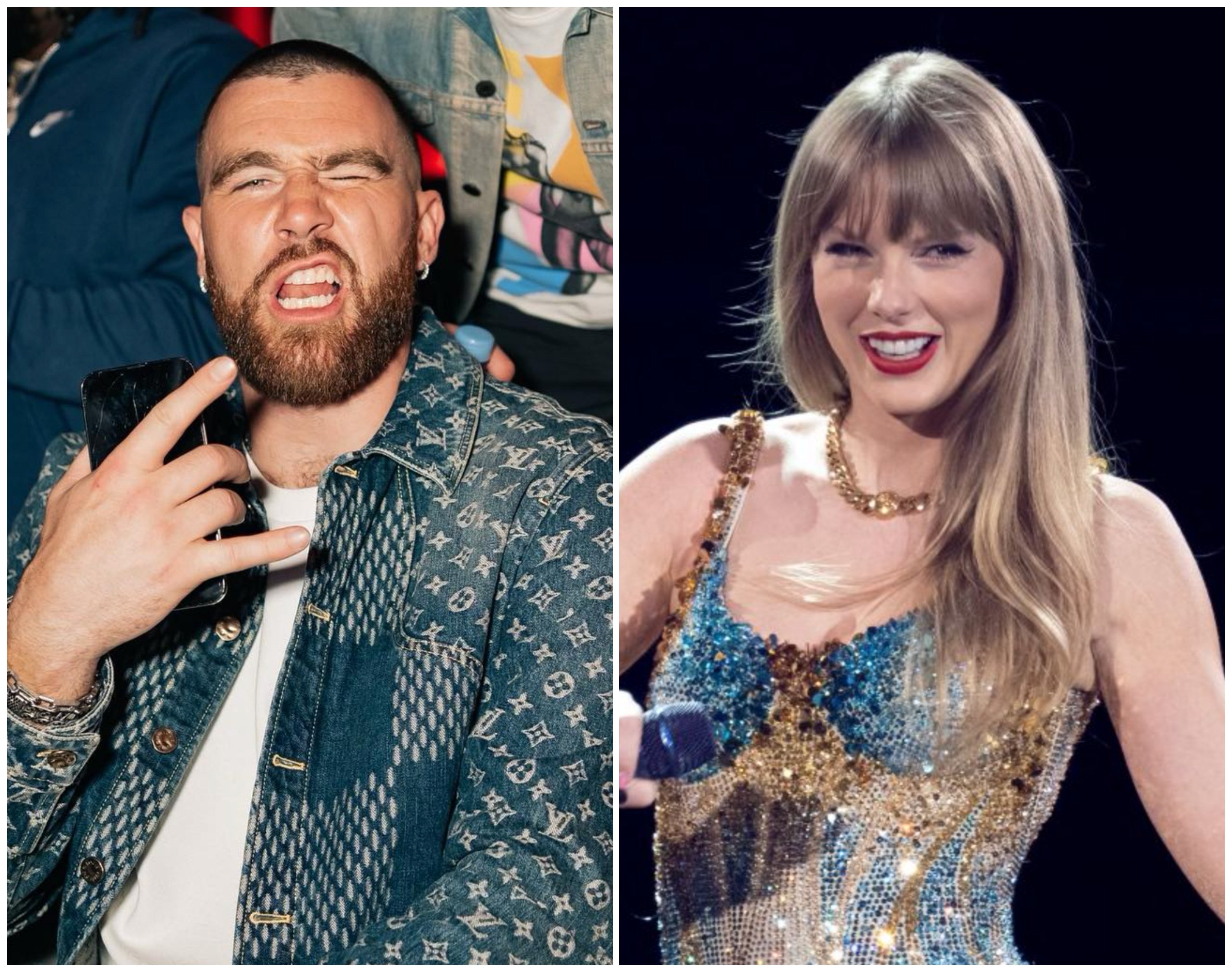 Travis Kelce is rumoured to be dating Taylor Swift – and the Swifties are here for it. Photos: @killatrav/Instagram, AFP