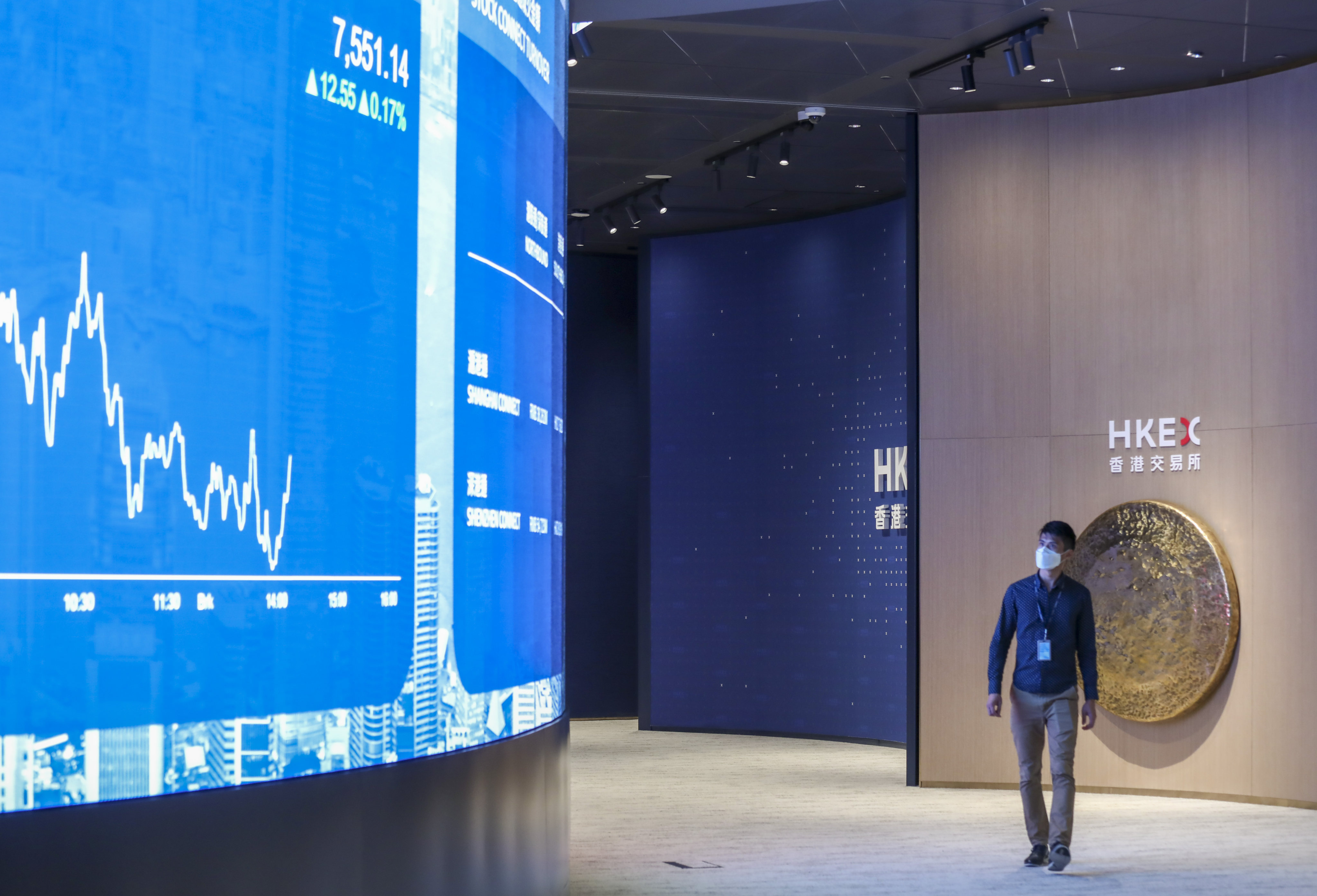 The Connect Hall at HKEX in Central. Photo: Jonathan Wong