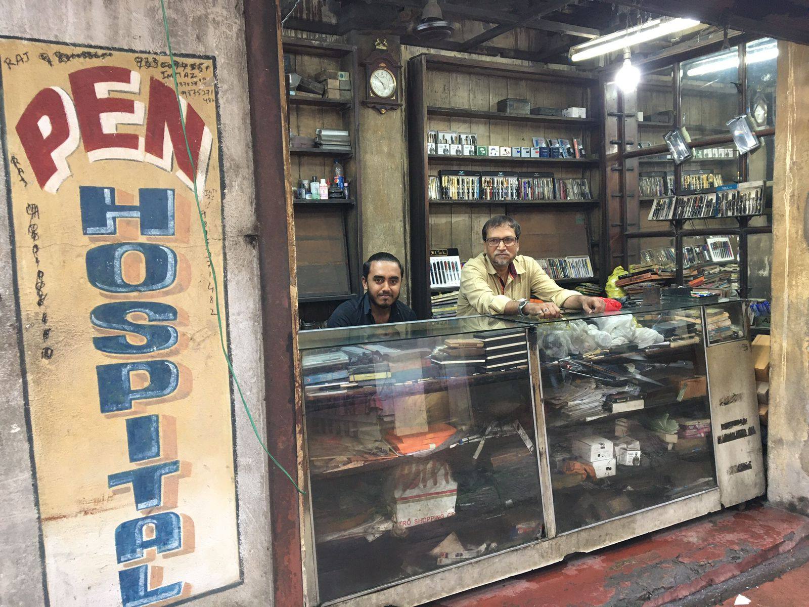 Shahbaz Reyaz and his uncle Mohammad Imtiaz run the Pen Hospital store in Kolkata, which sells and repairs pens of all types for customers from around the world. Photo: handout