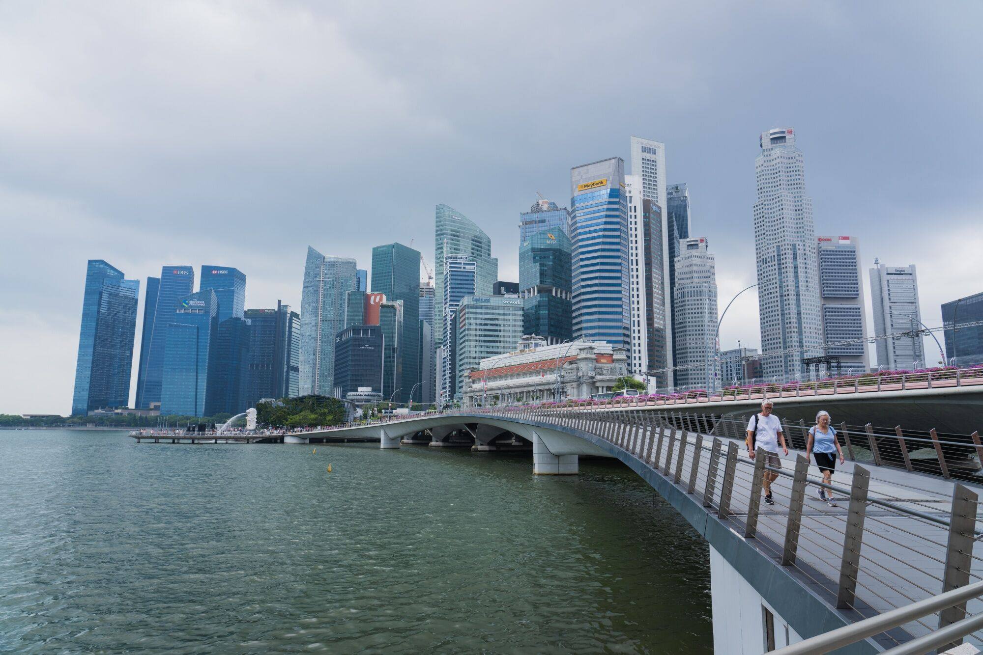 Singapore’s central business district. The 25-year-old man was jailed in 2022 for making false communications to the police. Photo: Bloomberg