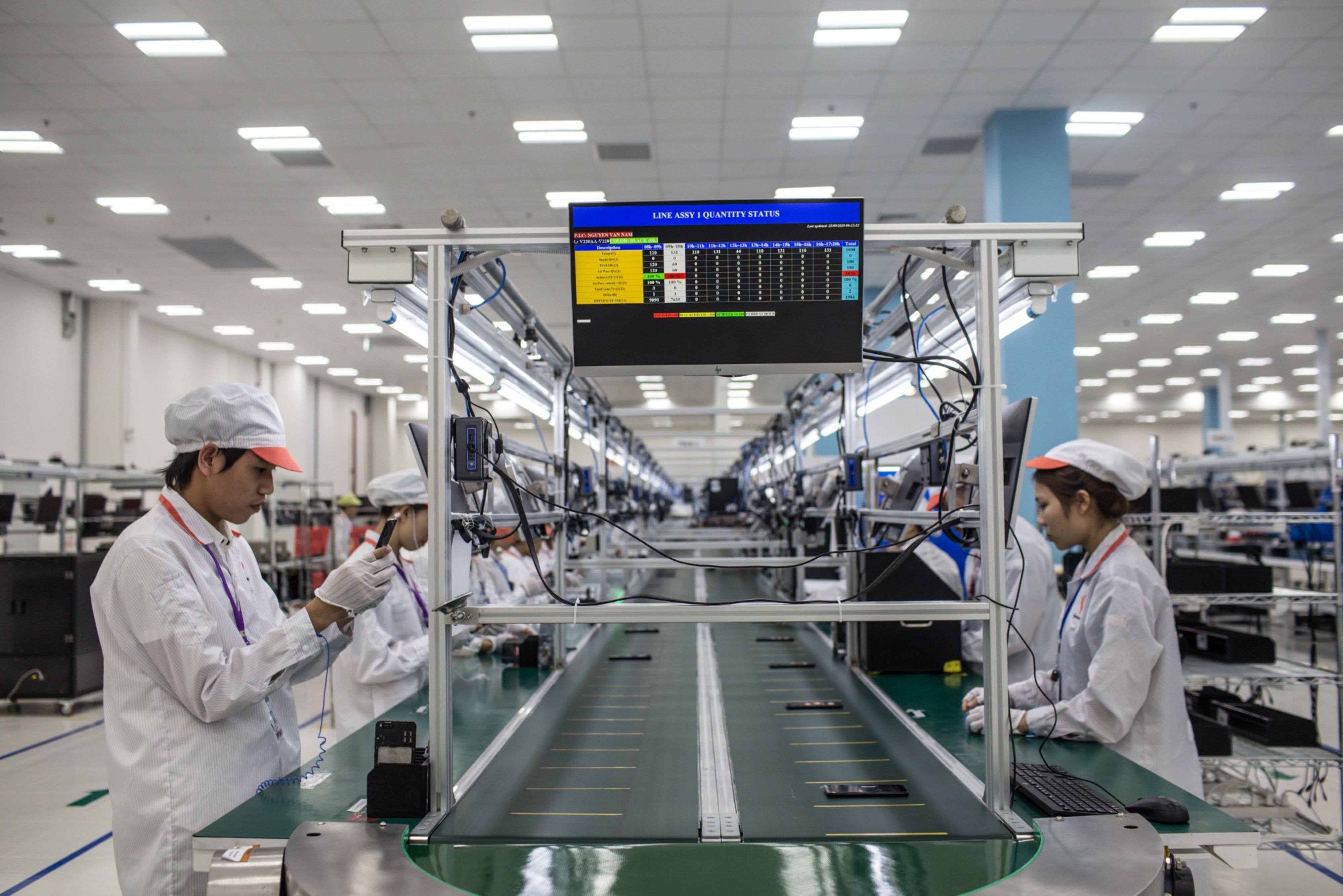 Vietnam is viewed as gaining during the US-China trade war that started in 2018. Now, Washington has made further pledges that could further alter Vietnam’s importance in the manufacturing value chain. Photo: Bloomberg