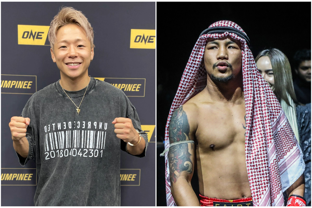 Takeru Segawa (left) is still looking to debut in ONE against Rodtang Jitmuangnon (right). Photo: Nicolas Atkin/ONE Championship