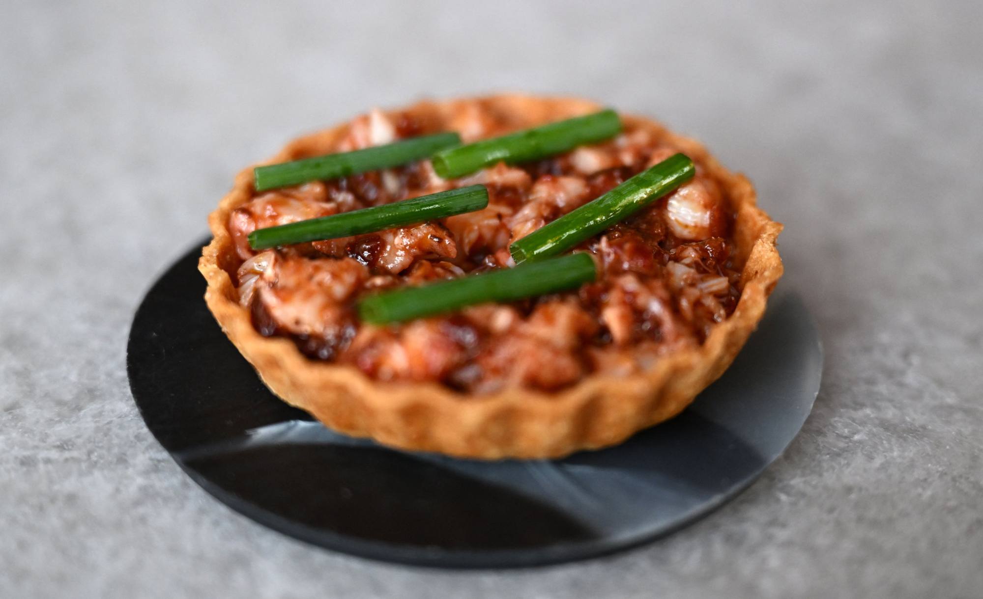 A prepared crayfish dish at Silo, a zero-waste restaurant, in London. Photo: AFP