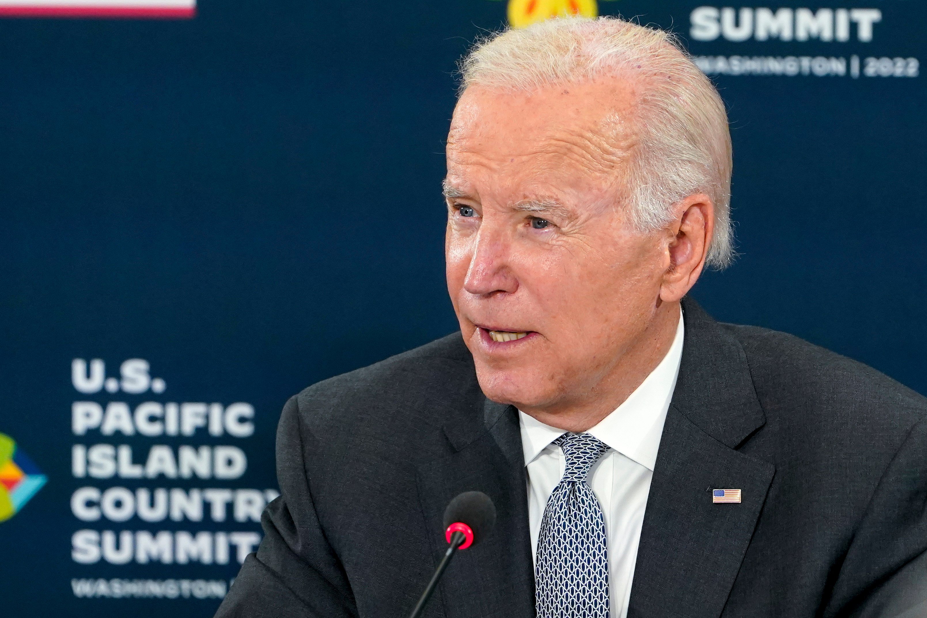 Joe Biden speaks during last year’s US-Pacific Island Country Summit in Washington, where the White House unveiled its Pacific strategy. Photo: AP