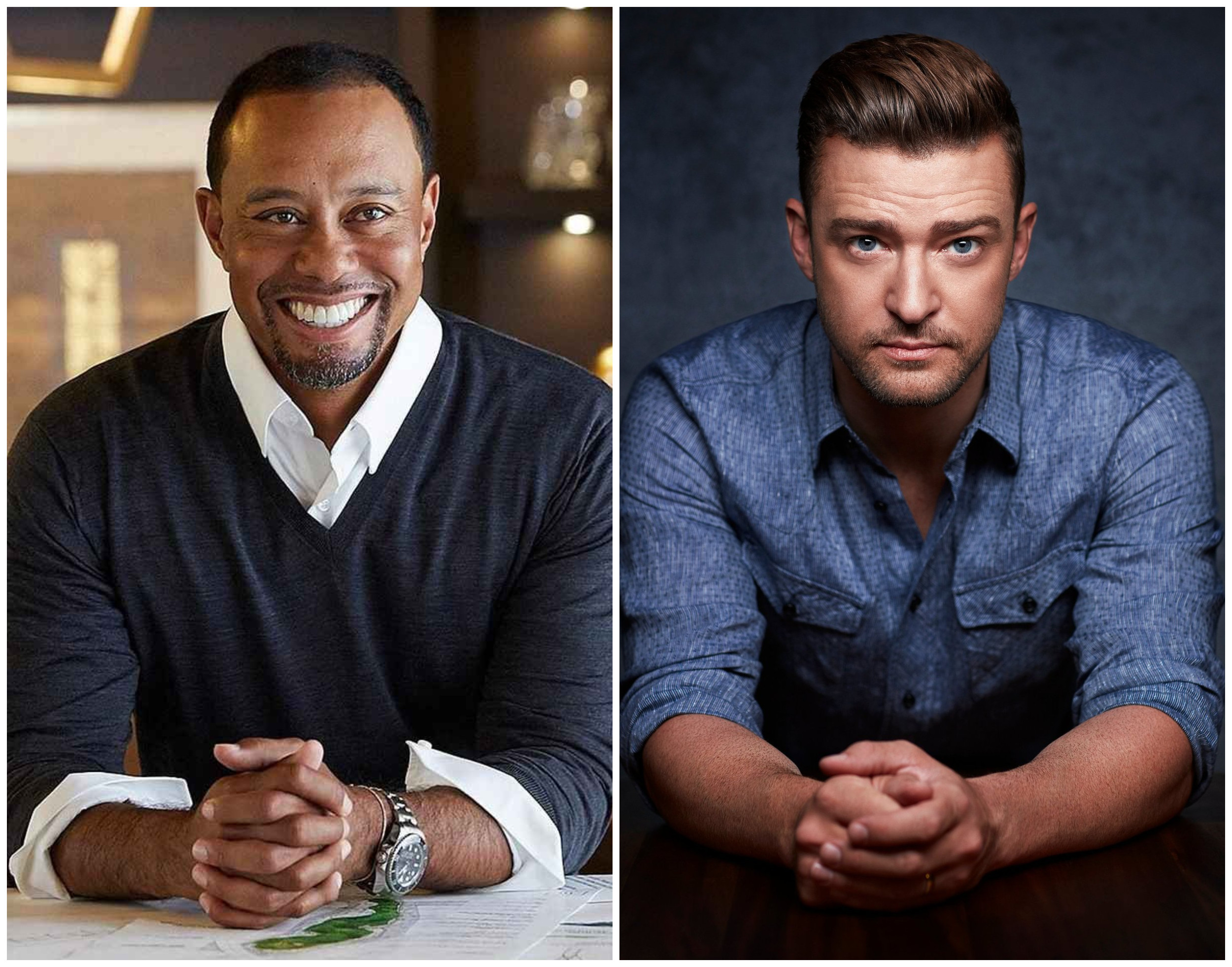 Tiger Woods, Justin Timberlake Tee Off Sports Bar in NYC