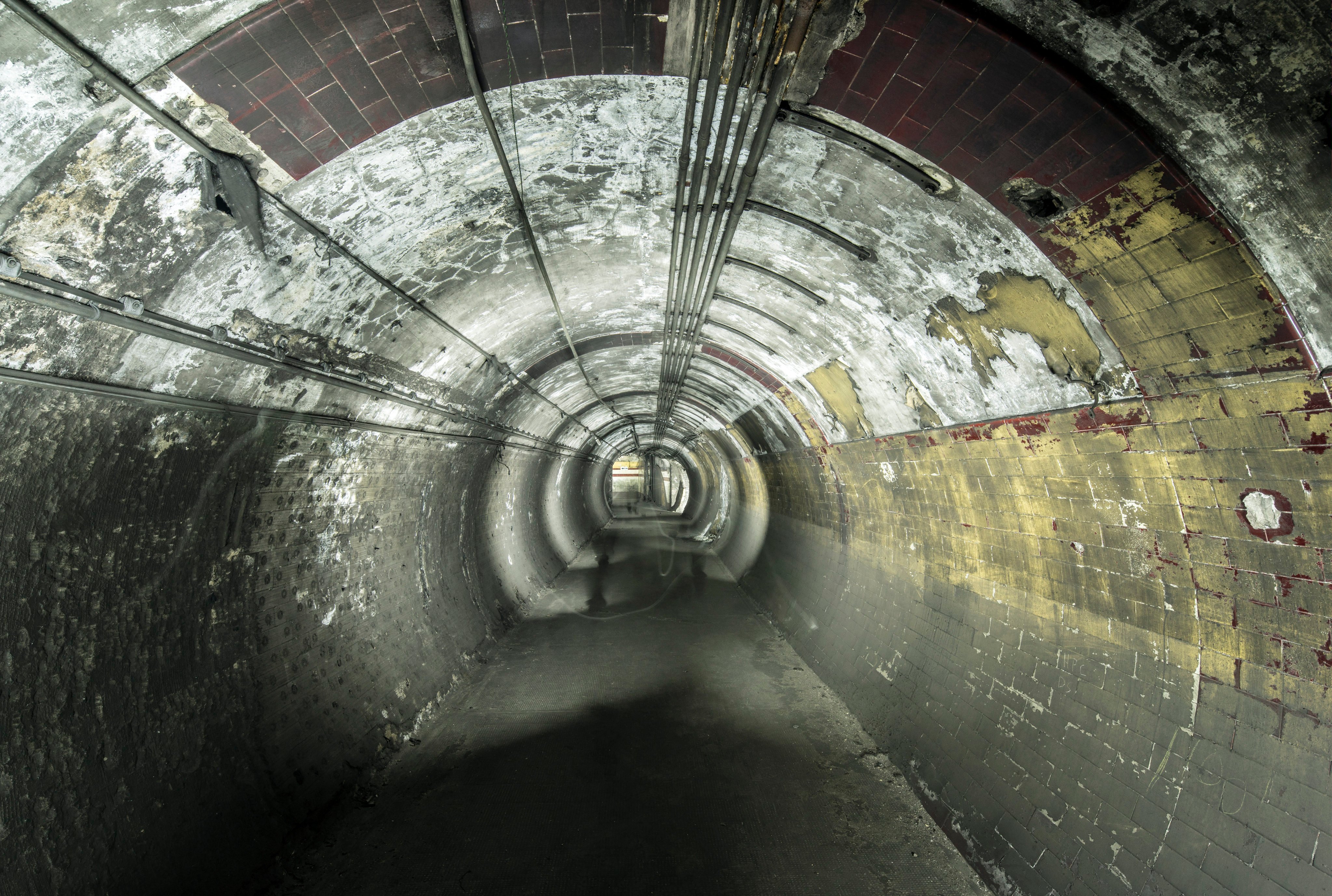 A tunnel at the disused Down Street Tube Station in London. The fund manager who bought the tunnels has a £220 million (US$269 million) plan to turn them into a tourist attraction ‘as iconic as the London Eye’. Photo: AFP/Transport for London