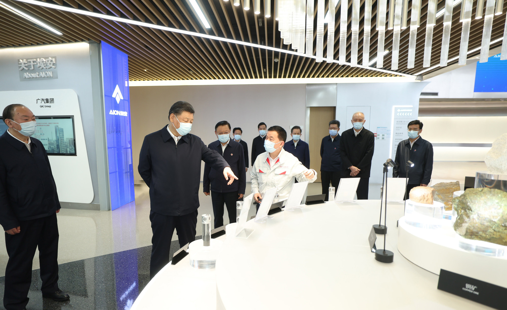 Chinese President Xi Jinping visits GAC Aion New Energy Automobile Company in Guangdong on April 12. As China’s largest regional economy, Guangdong is under pressure to deliver on both economic growth and energy security. Photo: Xinhua