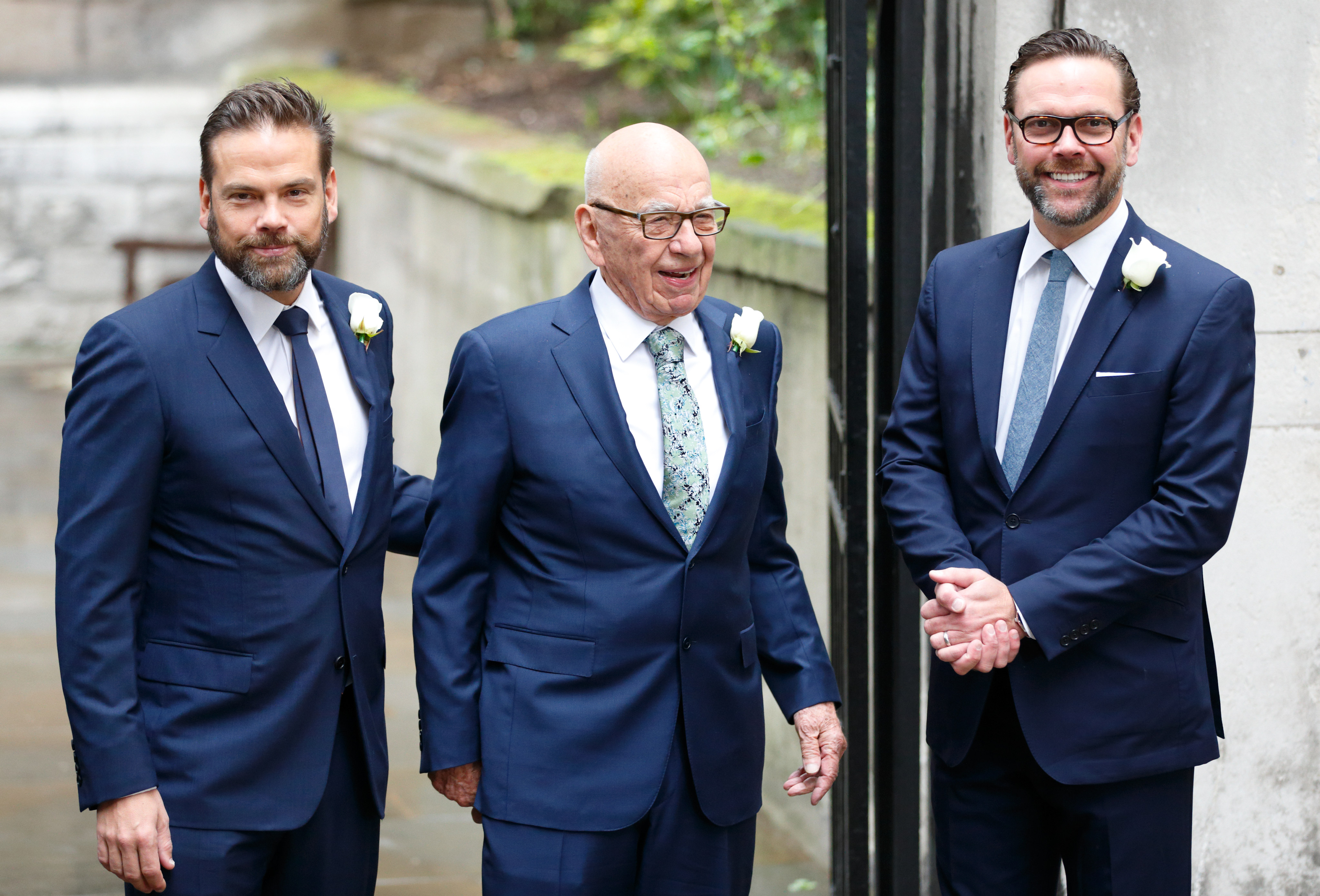 Like father like son? Rupert Murdoch with his sons, Lachlan and James. Photo: Getty Images