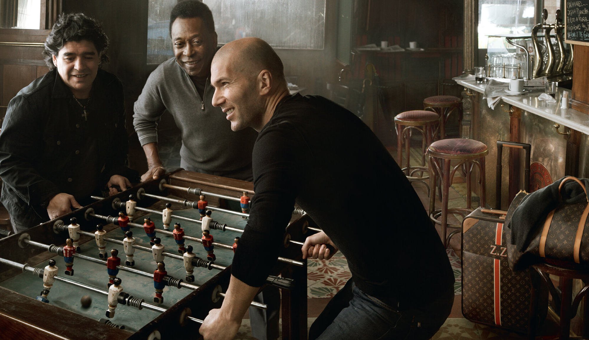 Behind the Scene Cristiano Ronaldo & Lionel Messi Playing chess Photoshot, Louis  Vuitton