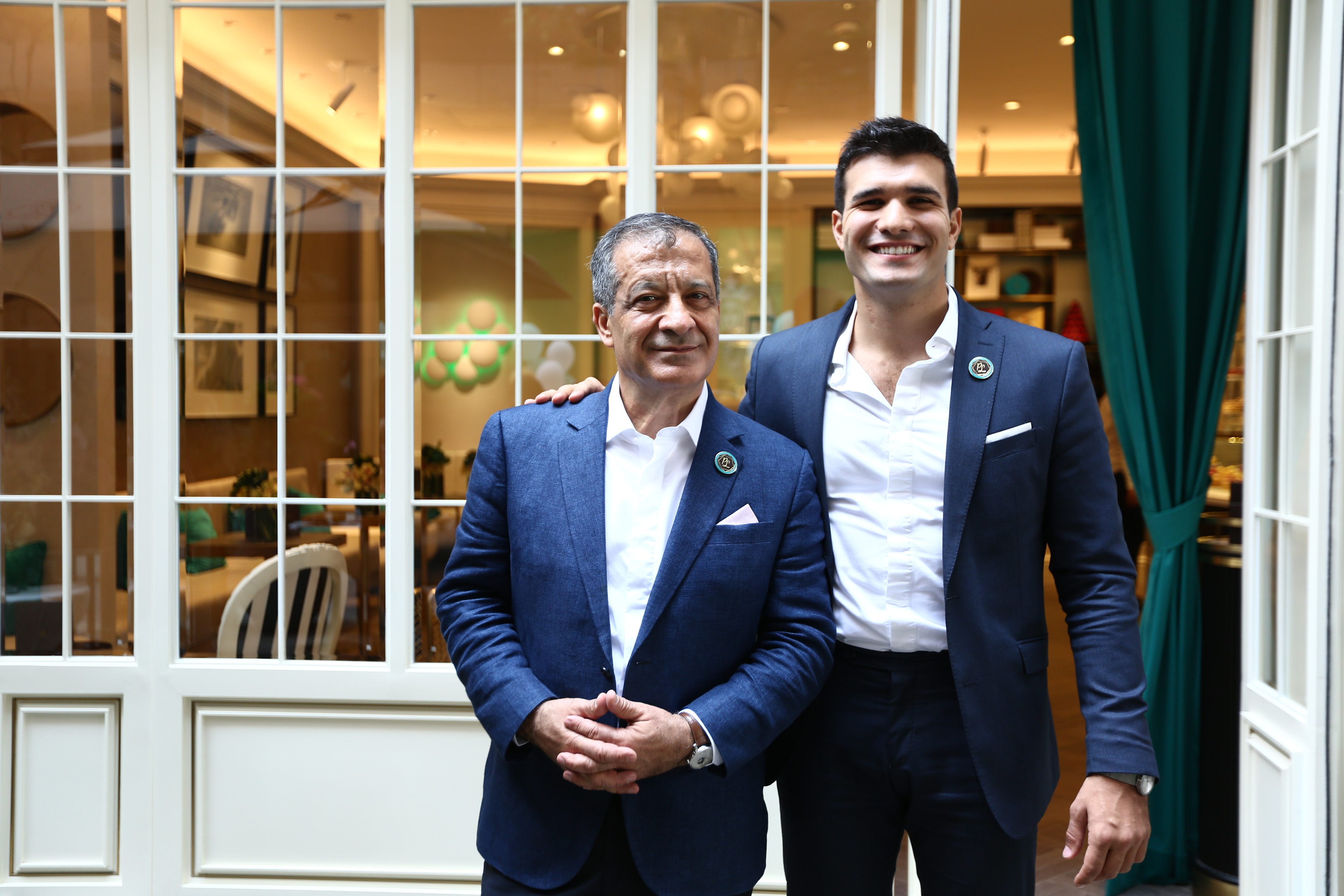 Toni Younes (left), founder and CEO of fine French pastries house Paul Lafayet, and his son Christophe, co-founder and business development manager.