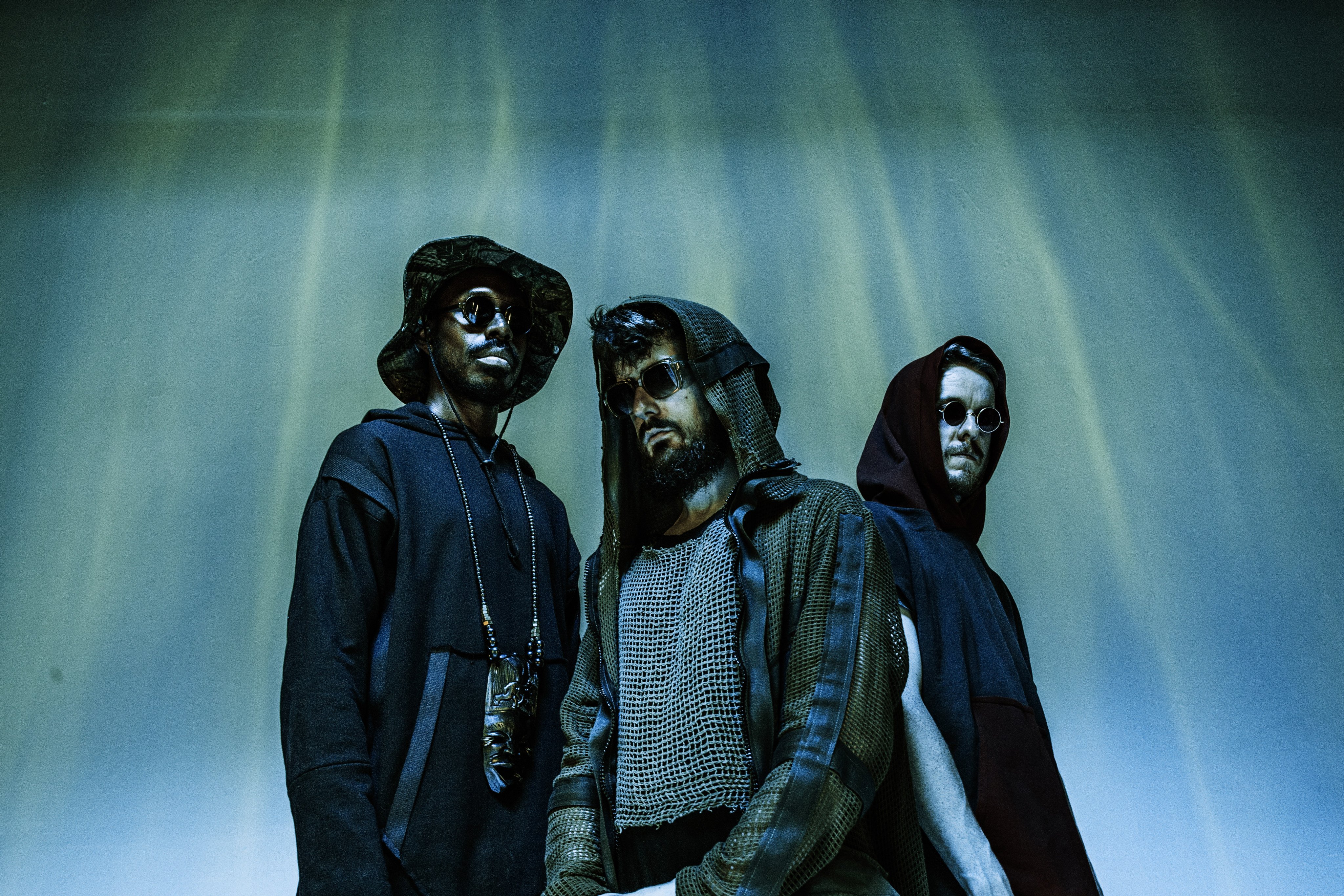 UK electro-jazz trio The Comet is Coming – Shabaka Hutchings (King Shabaka), Dan Leavers (Danalogue) and Max Hallett (Betamax) – will be on an indefinite hiatus after their final show on October 20. Photo: Handout
