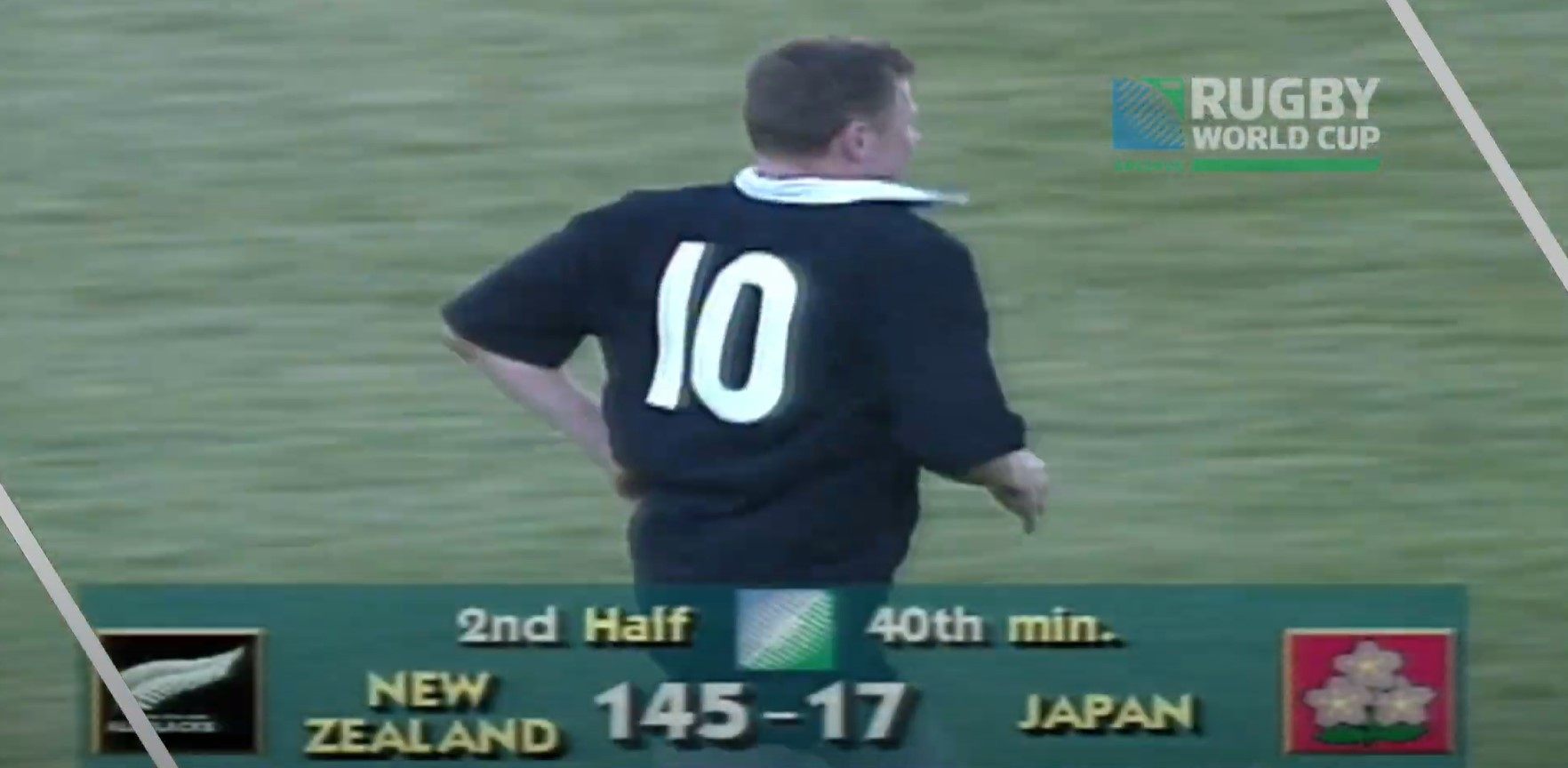 New Zealand rugby player Simon Culhane scored 45 points against Japan on his own in 1995, as his side managed 145 in total. Photo: YouTube/@IMGReplay