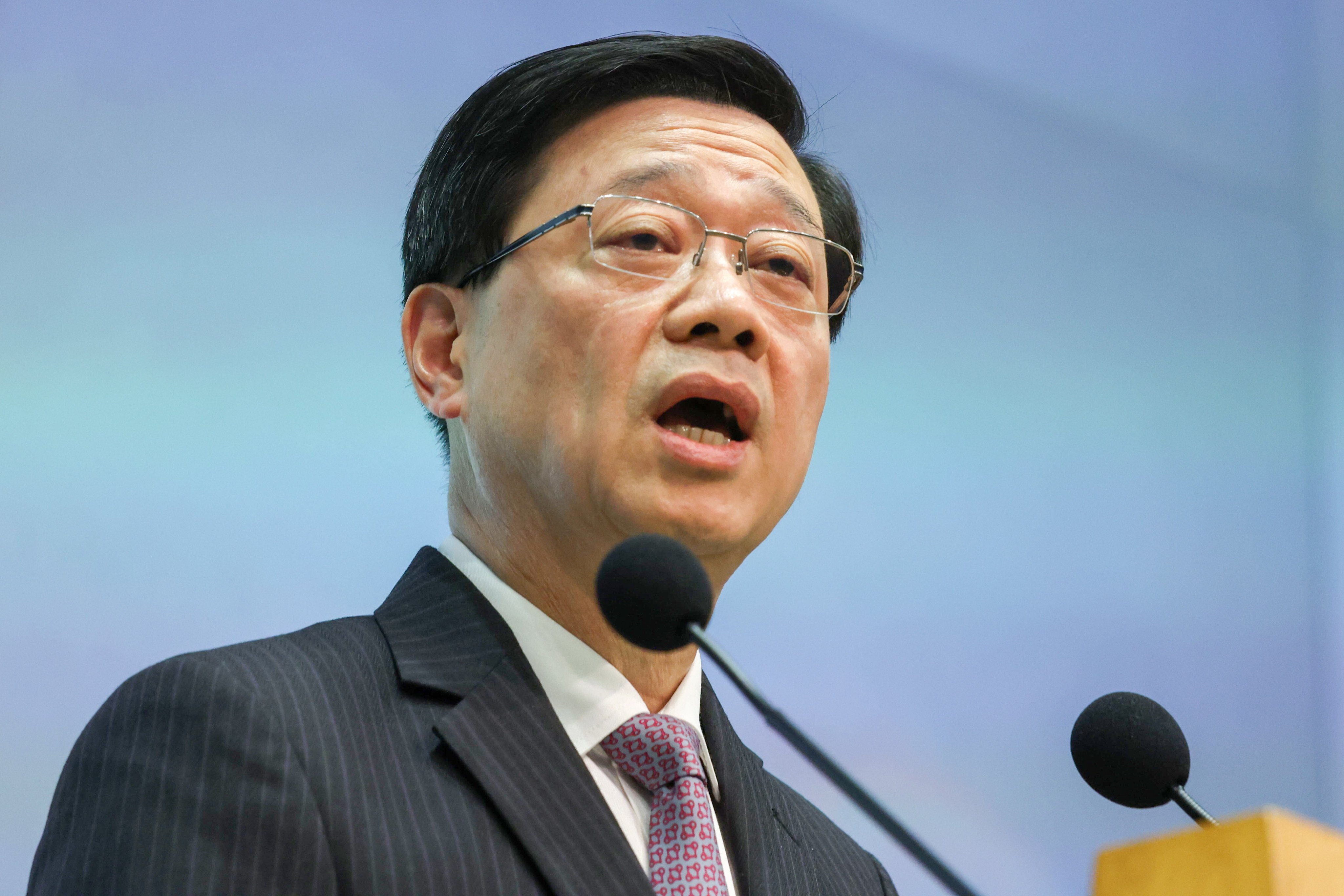 In his speech marking the 74th anniversary of the People’s Republic of China on Sunday, Chief Executive John Lee Ka-chui sought to play up the post-Covid recovery. Photo: SCMP/Yik Yeung-man