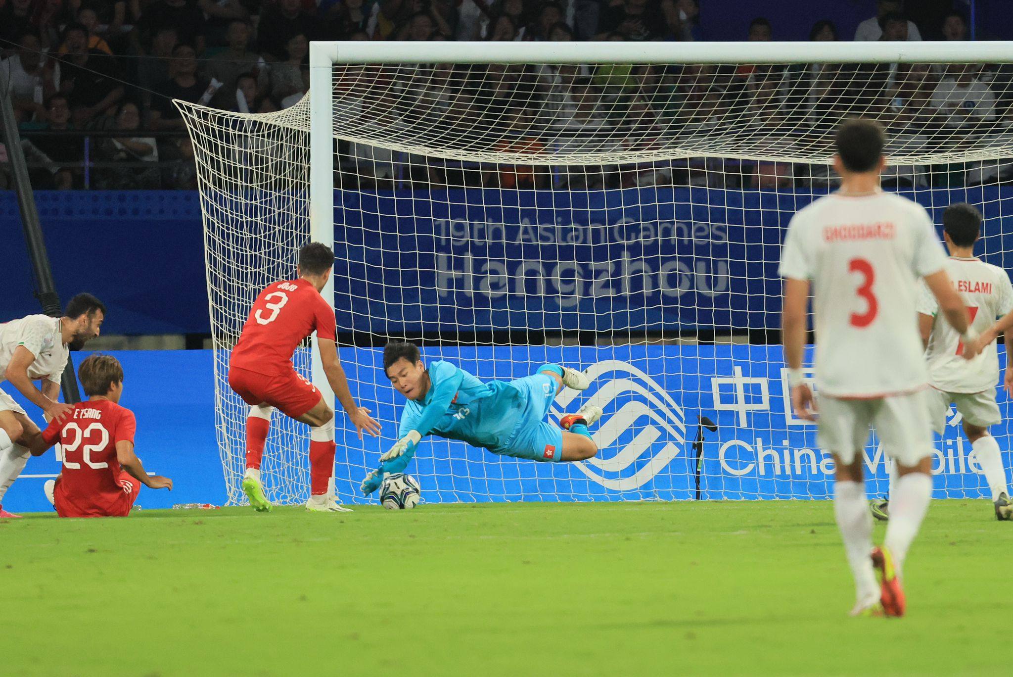 The city’s goalkeeper Tse Ka-wing was instrumental in Monday’s match against Iran. Photo: Dickson Lee