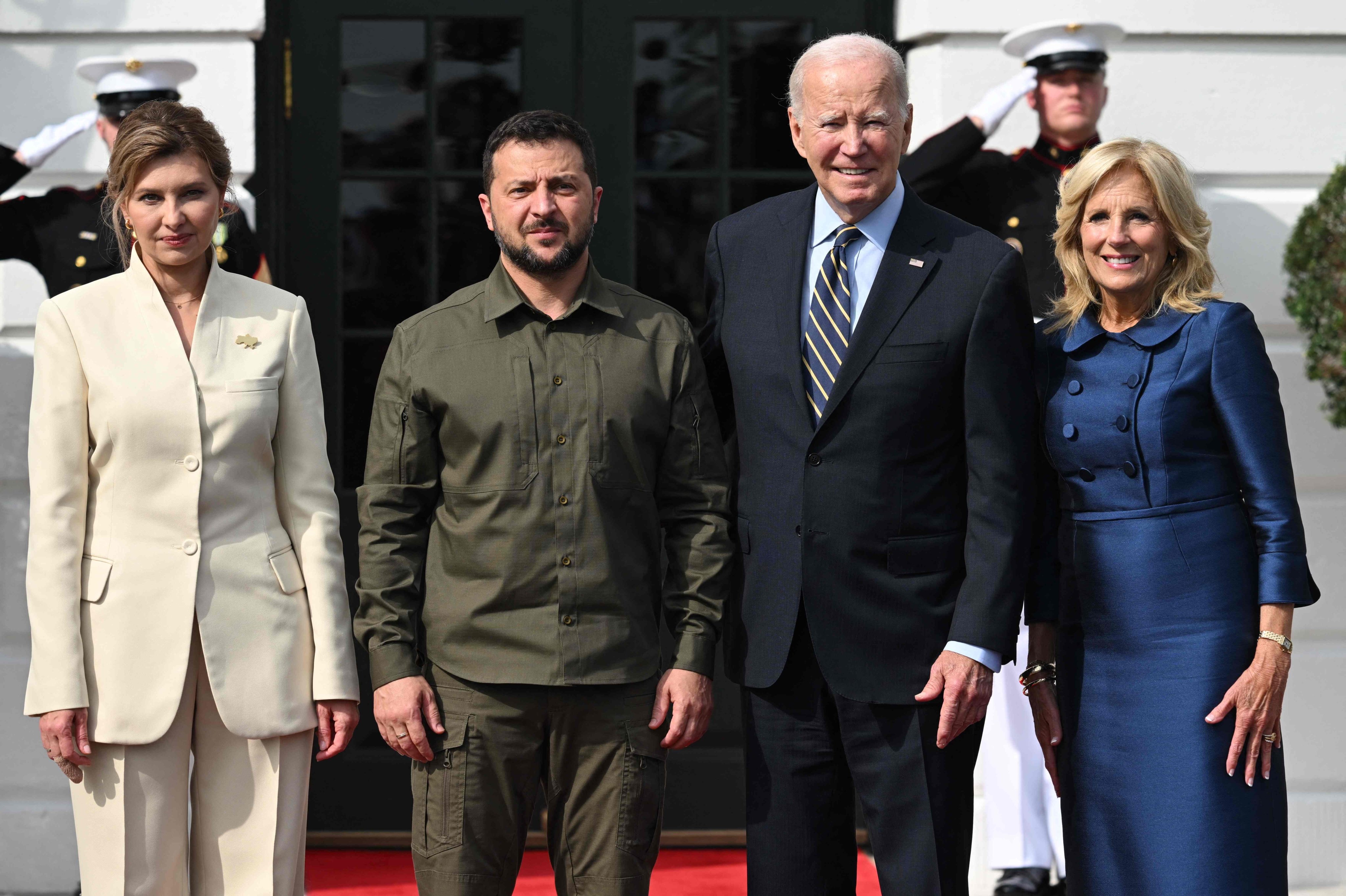 US President Joe Biden and Ukrainian President Volodymyr Zelensky at the White House in Washington on September 21. Photo: AFP