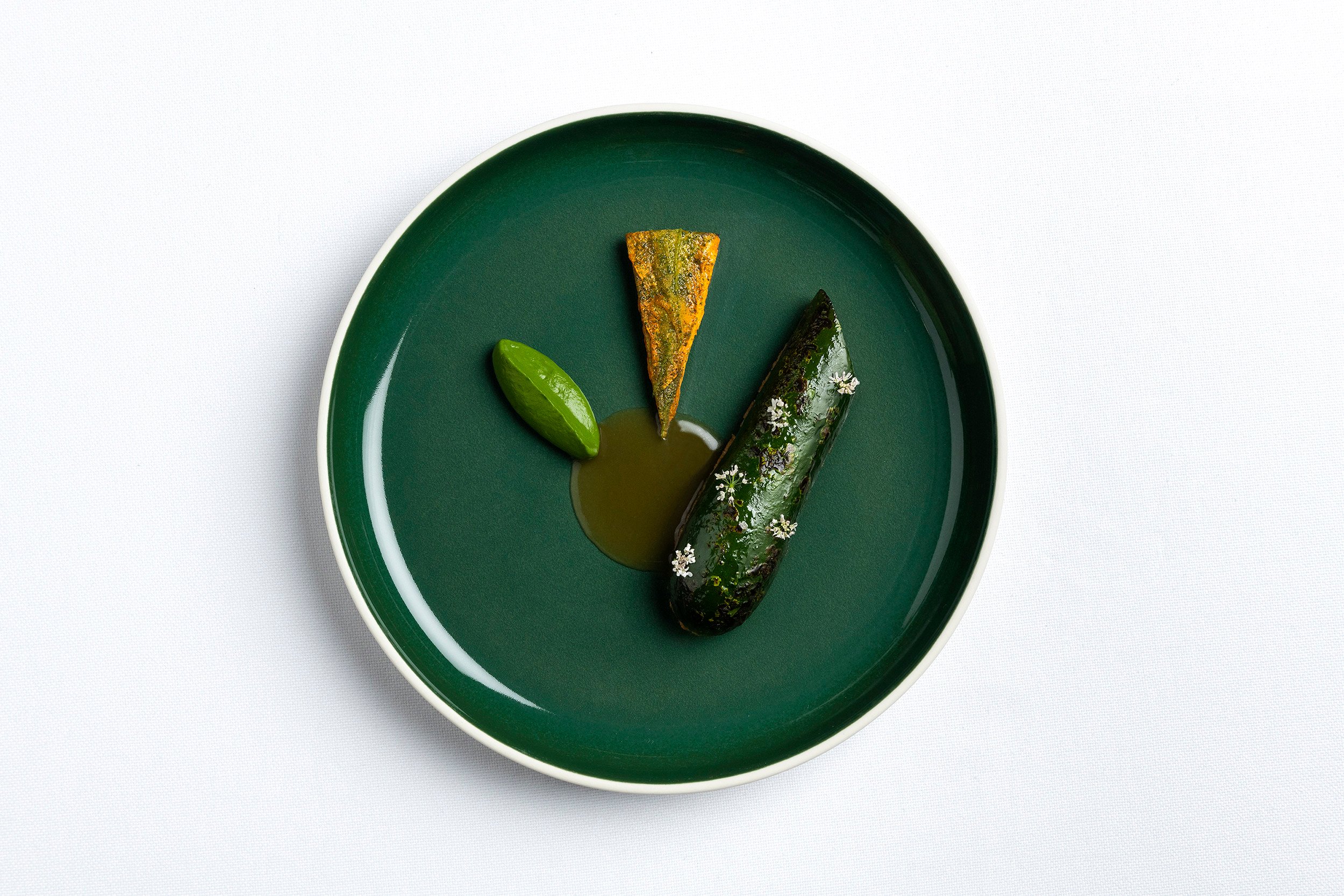 Eleven Madison Park’s collaboration with Rosewood Hong Kong’s Asaya Kitchen from November 14 to 18 includes dishes such as summer squash with poblano pepper (above). Photo: Evan Sung