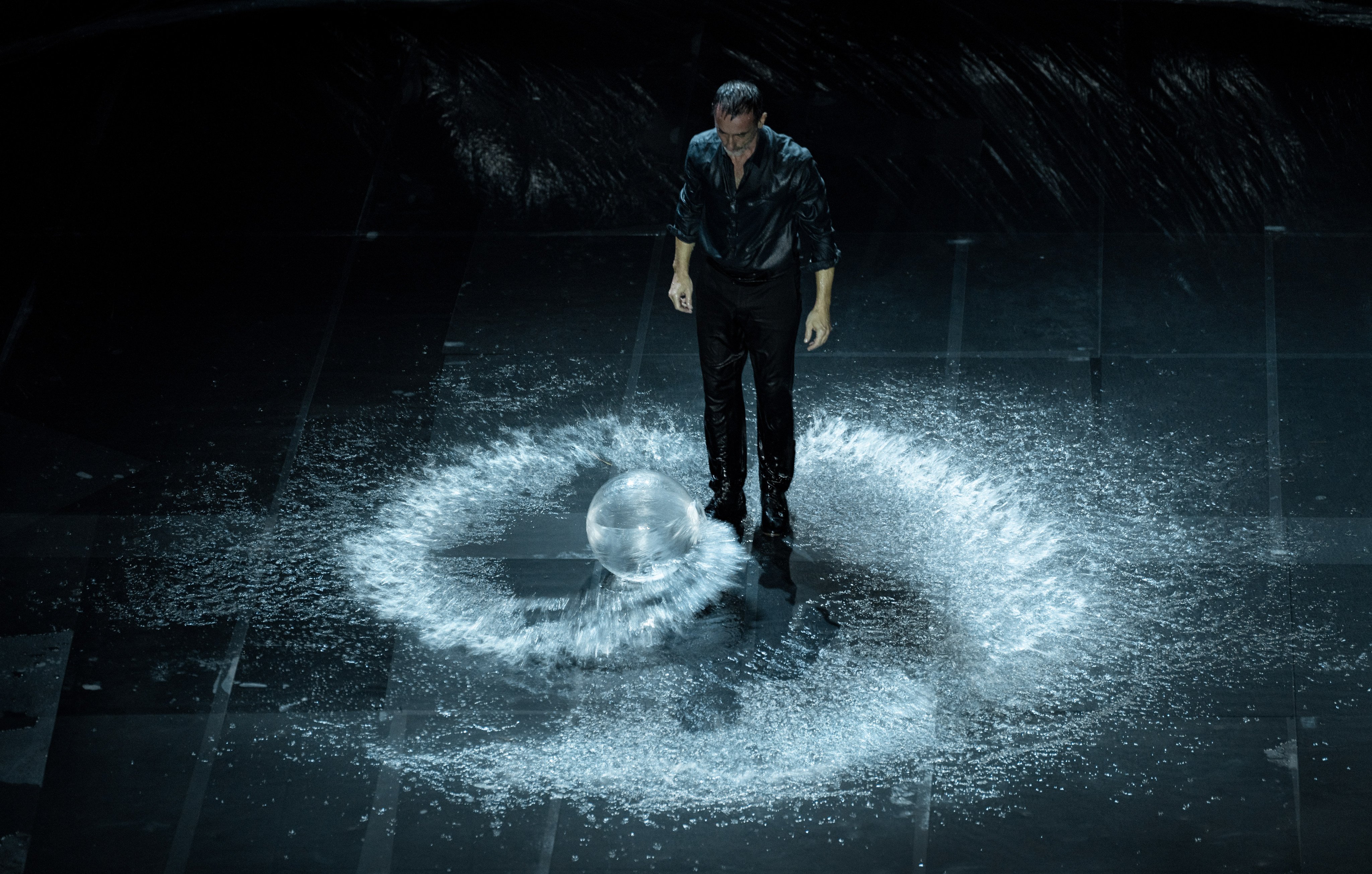 Acclaimed Greek choreographer Dimitris Papaioannou performs in his water-soaked dance show Ink, which will be presented at Hong Kong’s New Vision Arts Festival. Photo: Julian Mommert
