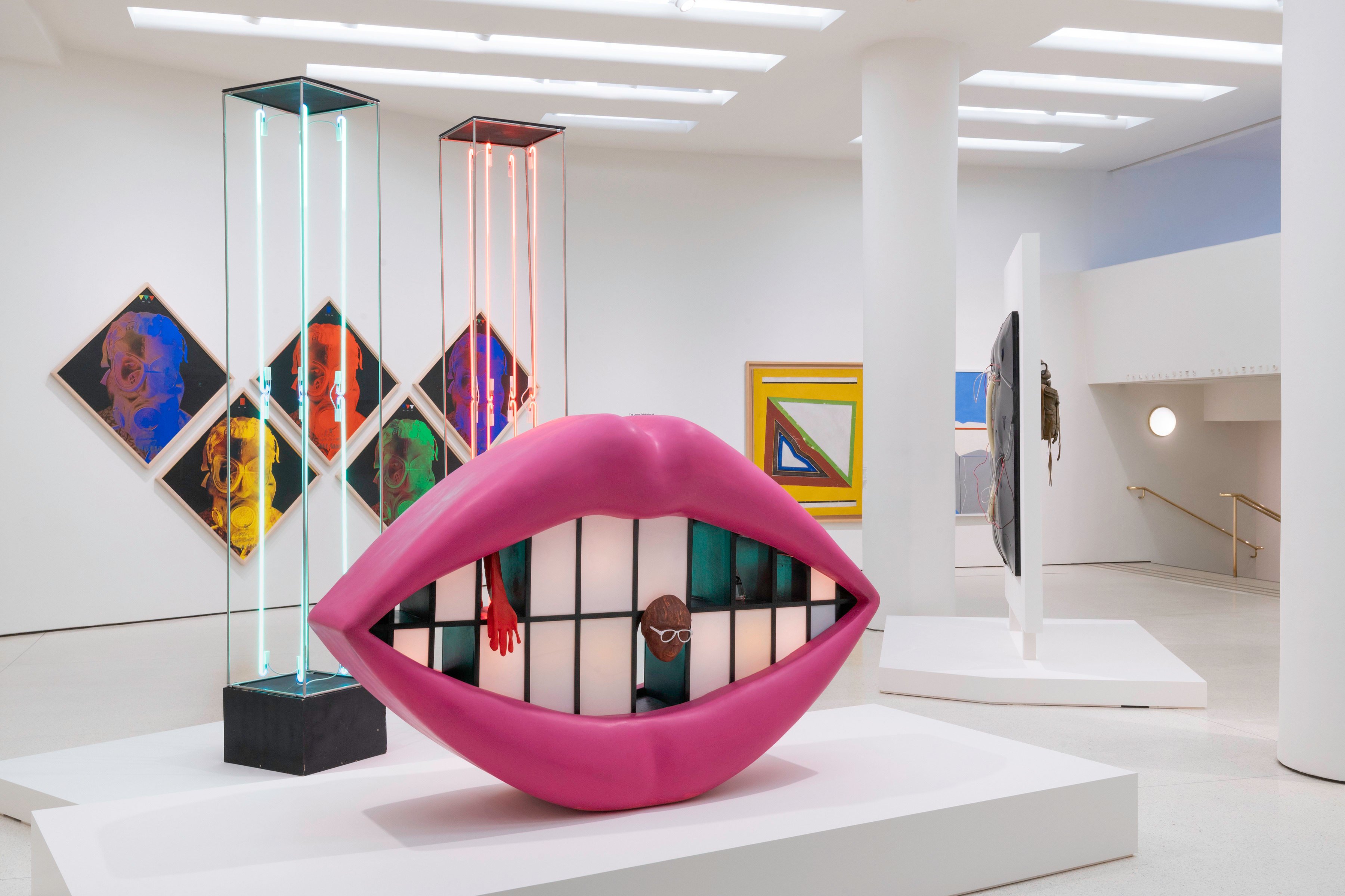 Installation view of “Only the Young: Experimental Art in Korea, 1960s-1970s”, of 20th-century South Korean art, with Jung Kang-ja’s “Kiss Me” in the foreground, at the Solomon R. Guggenheim Museum in New York. Photo: Guggenheim
