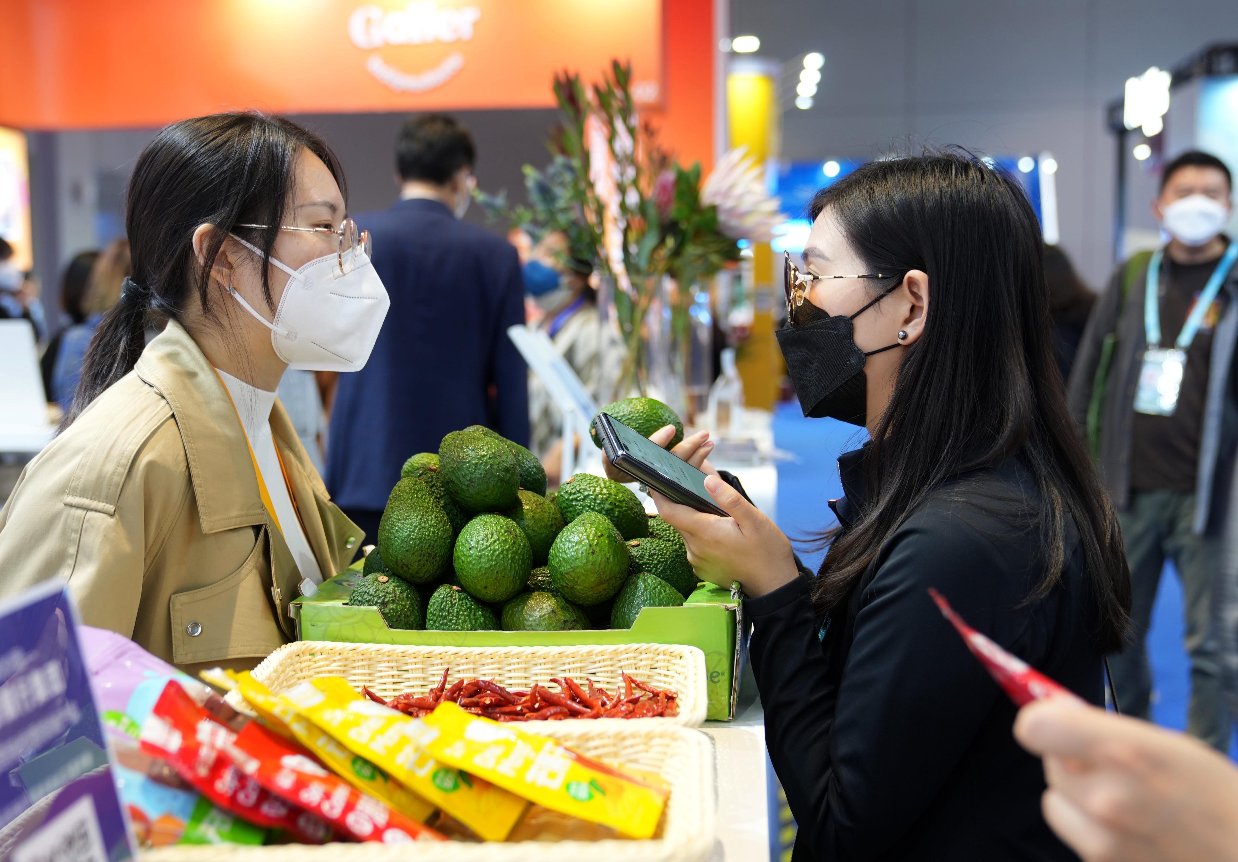 Kenyan avocados on display at a food and agricultural products expo in Shanghai. Dozens of other African countries have recently signed deals to export farm produce including chillies, cashews, sesame seeds and spices to China. Photo: Xinhua