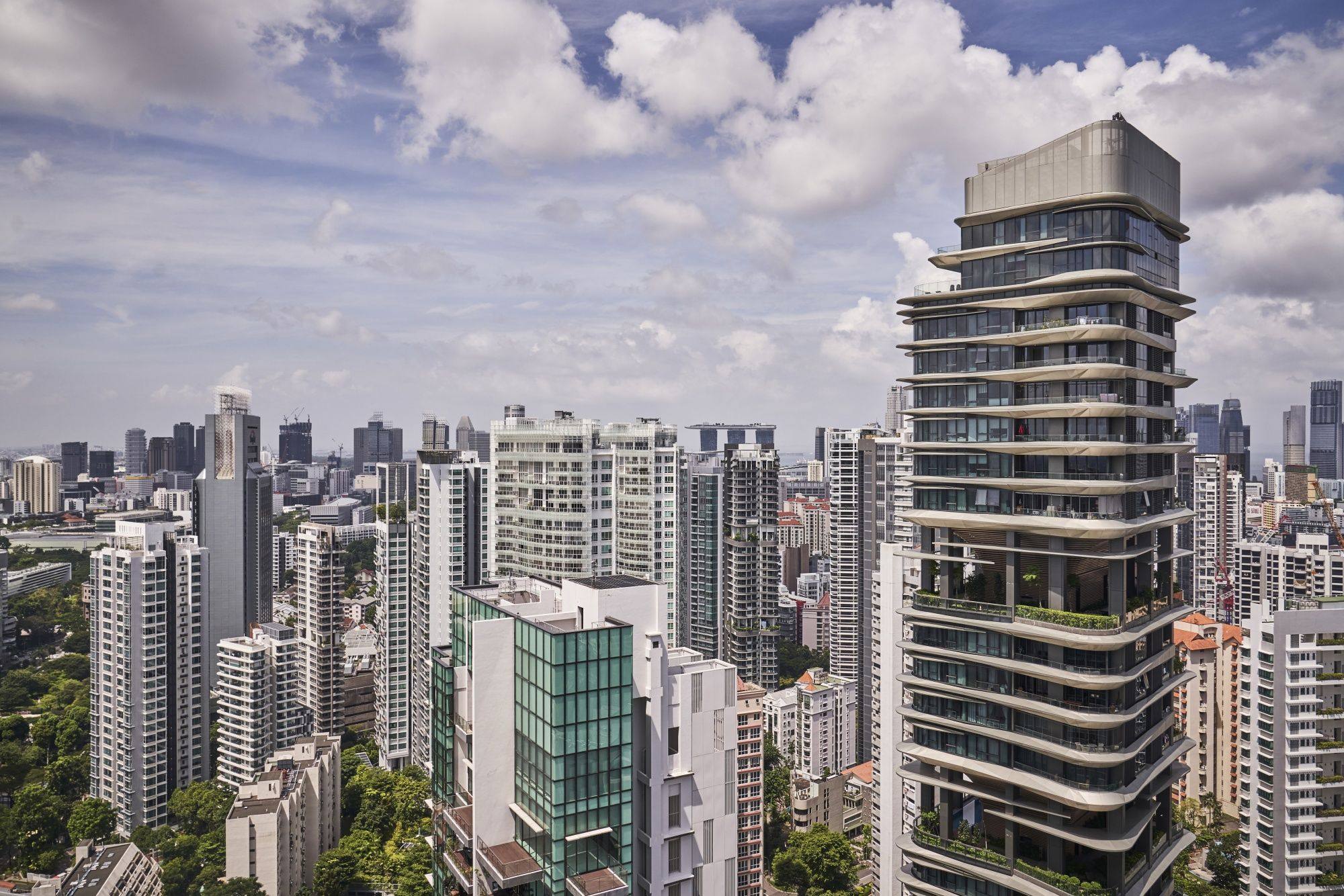 Private homes in the River Valley and Orchard area of Singapore are seen on July 9, 2022. Last year, private property prices in the city-state grew 8.6 per cent, compared with 10.6 per cent in 2021. Photo: Bloomberg