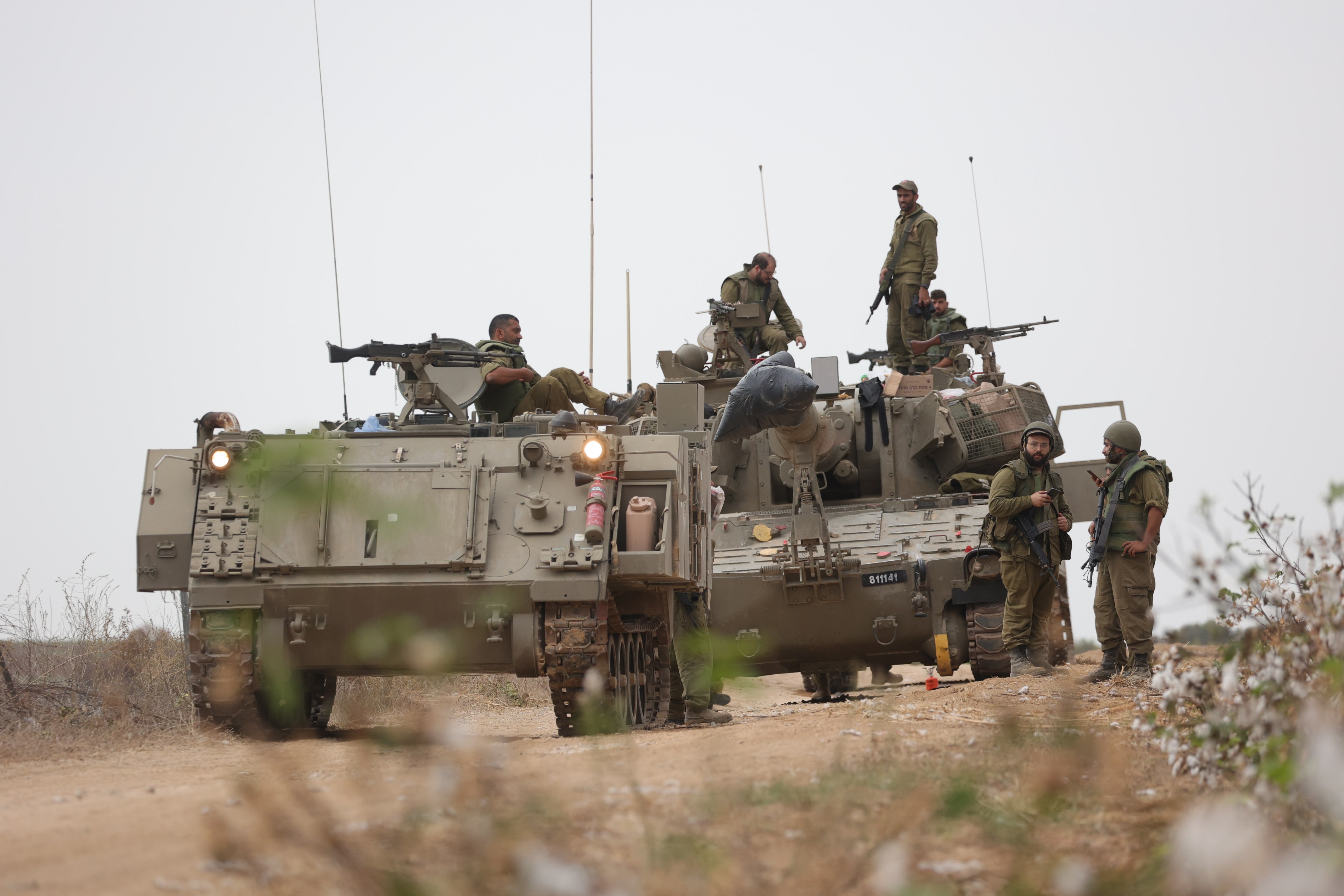 Israeli soldiers pictured near the border with Gaza. Photo: EPA-EFE