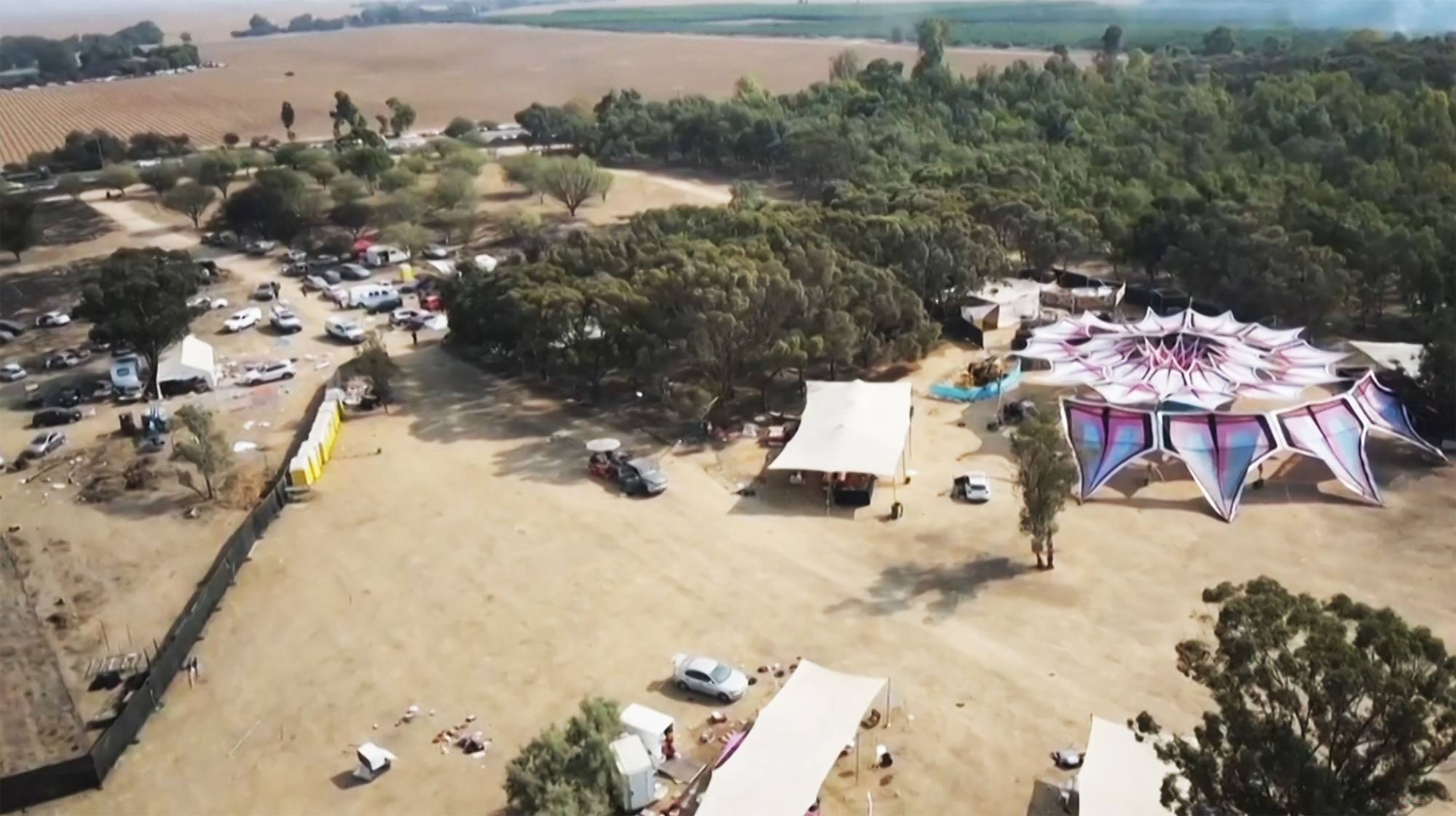 The aftermath of the attack on the music festival. Photo: South First Responders via AFP