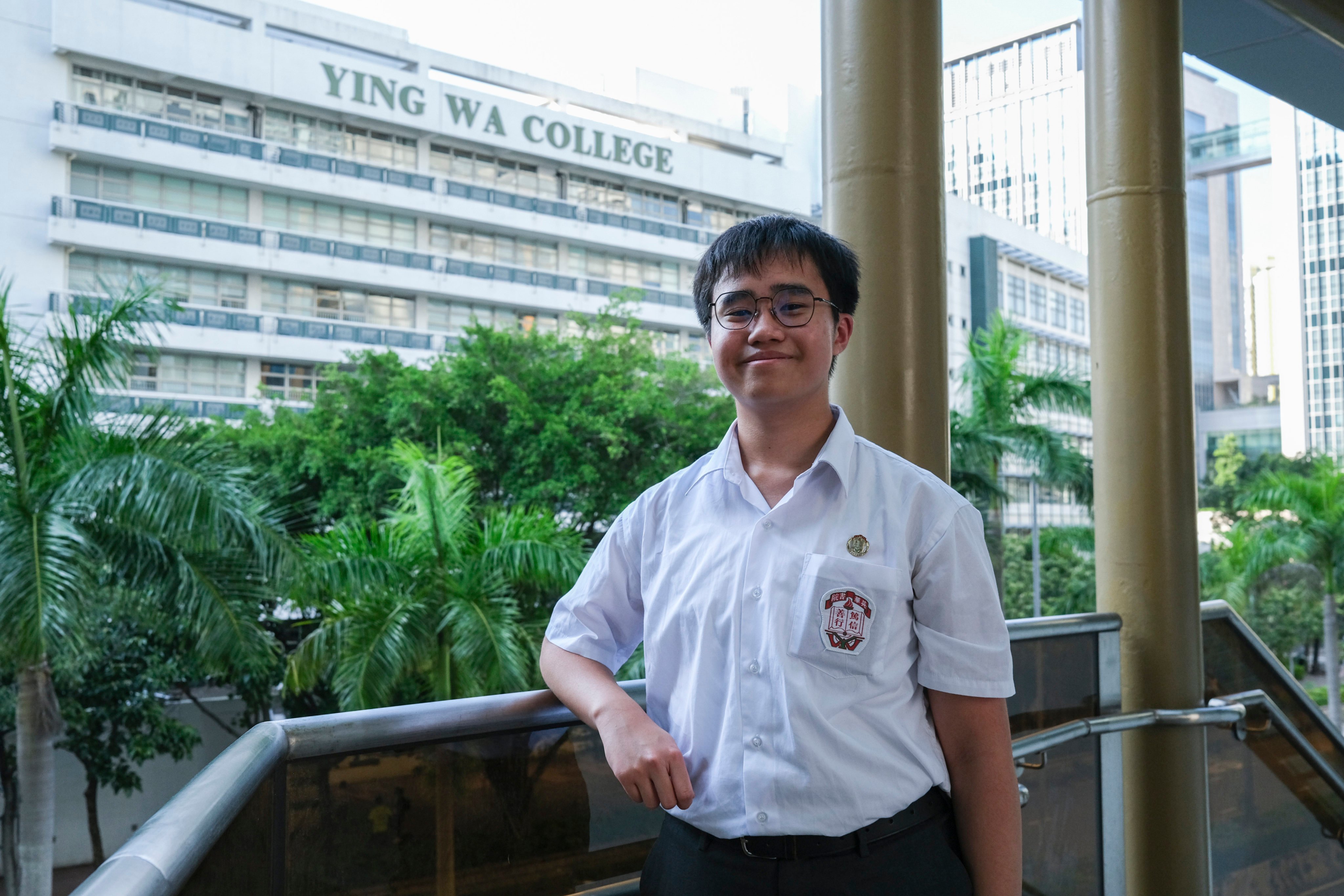 Tam Wang-fung, a Form 6 Hong Kong student at Ying Wa College is promoting learning Mandarin. Photo: Tyrone Siu