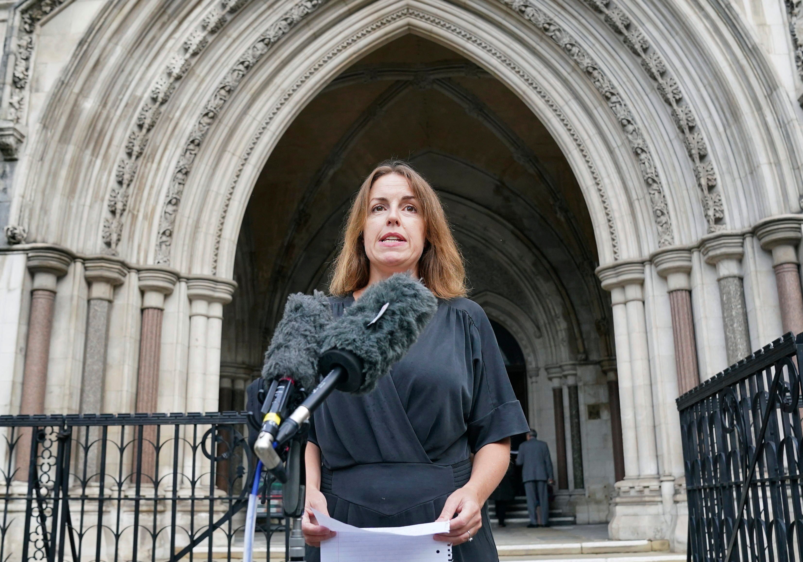 Lawyer Tessa Gregory from Leigh Day solicitors, representing Afghan families affected by alleged illegal activity by British special forces, outside the Royal Courts of Justice in London, UK on Monday. Photo: PA via AP