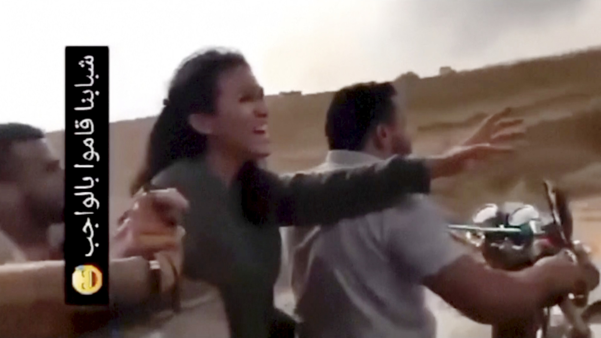 Screen grab from social media shows Noa Argamani as she is taken hostage by Palestinian militants. Photo: via AP