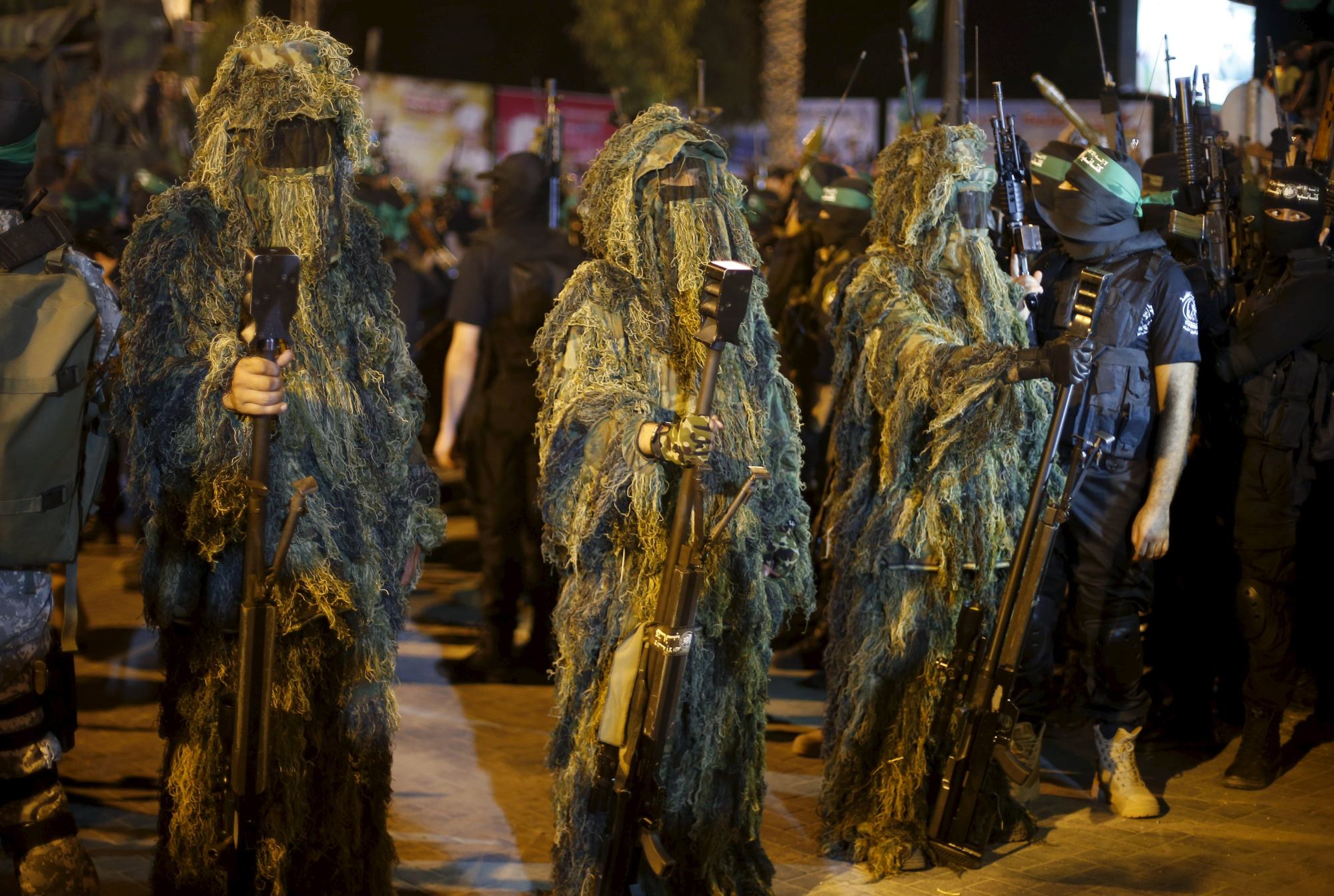 Hamas militants during an anti-Israel rally in Gaza City in 2015. File photo: Reuters