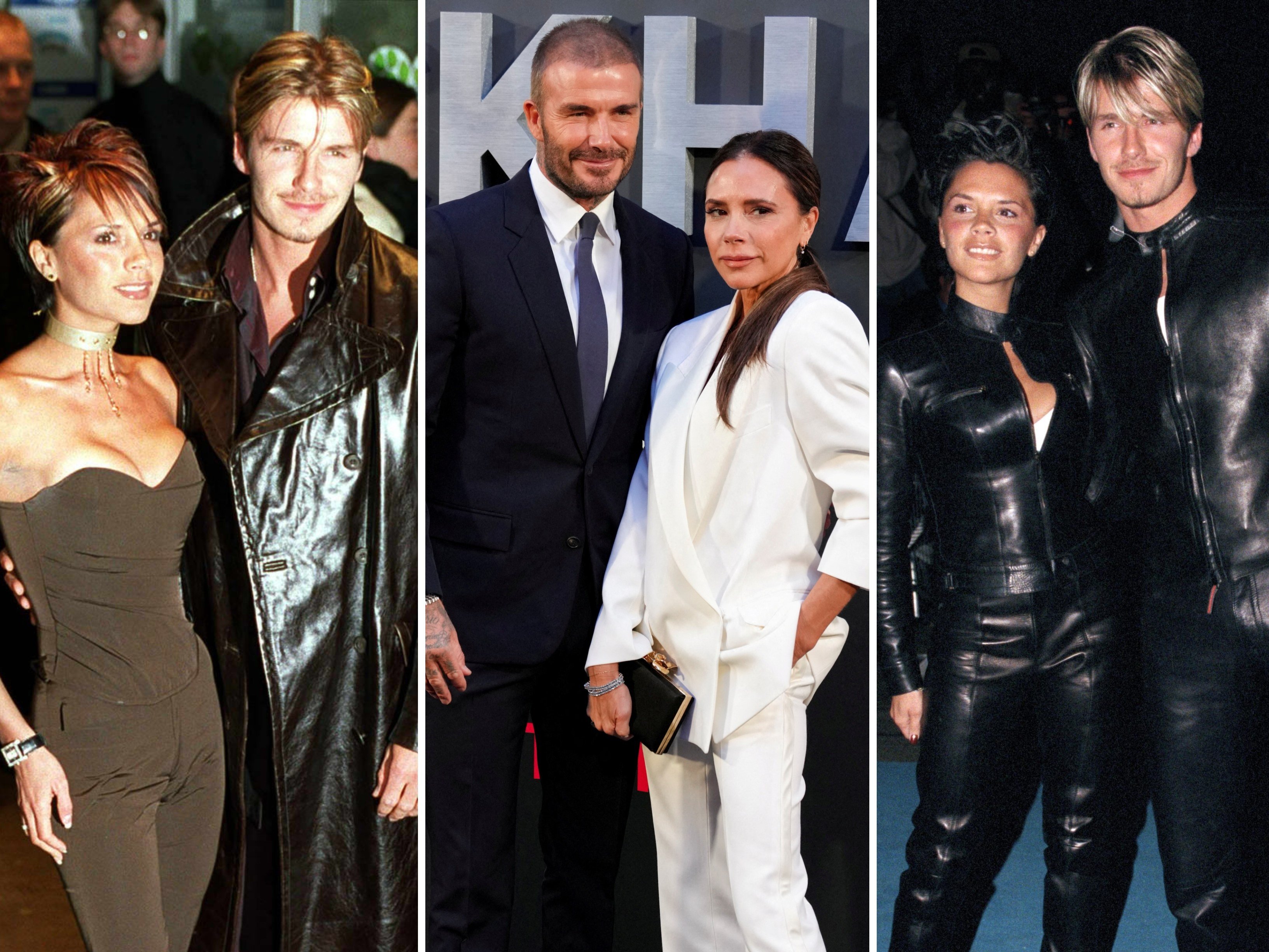 12 of Victoria and David Beckham's best couple looks ever, from those 90s  Gucci biker 'fits to Dior Homme and Posh's label at Harry and Meghan's  wedding, to matching suits at the