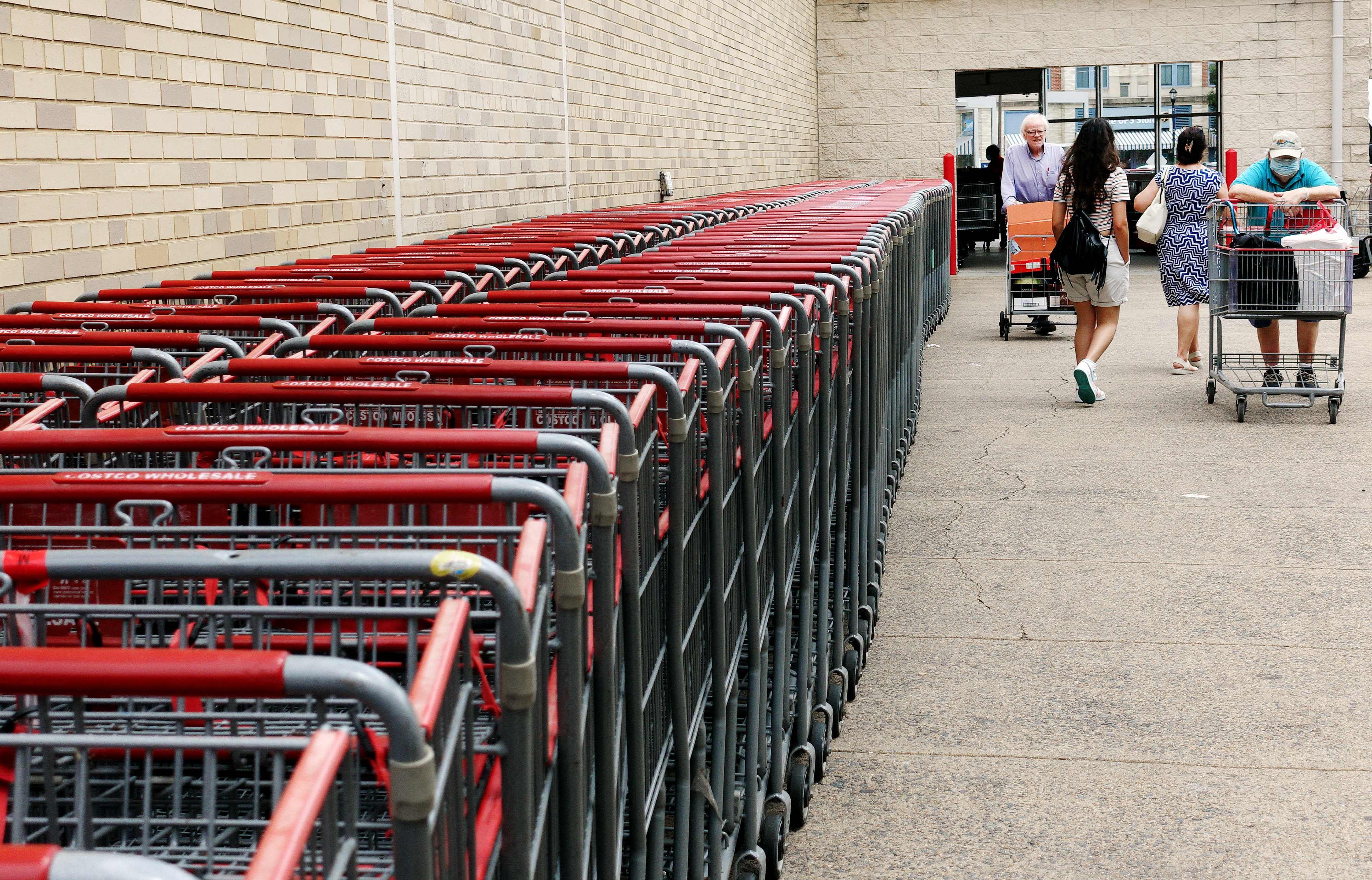 People walk outside a Costco in Arlington, Virginia. A growing number of economists predict a soft landing for the US economy, but concerning reports on credit card debt, oil prices, political dysfunction and more suggest that consensus might not be as solid as it first appears. Photo: AFP