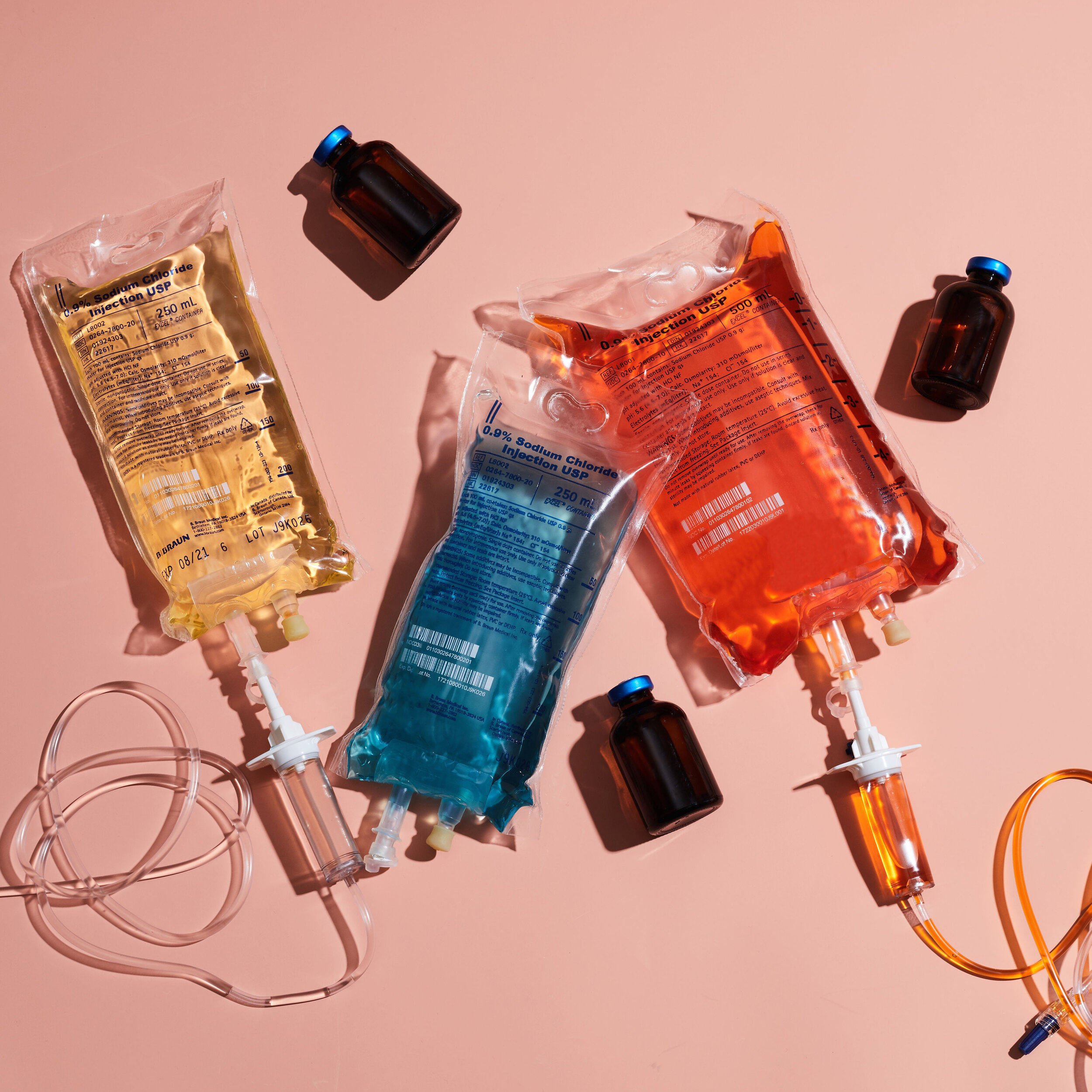 IV drips are the latest in beauty hacks, according to Kim Kardashian and Adele – other stars like Hailey Bieber, Gwyneth Paltrow and Chrissy Teigen are also fans of being hooked up for a shot of nutrients and hydration. Photo: Handout