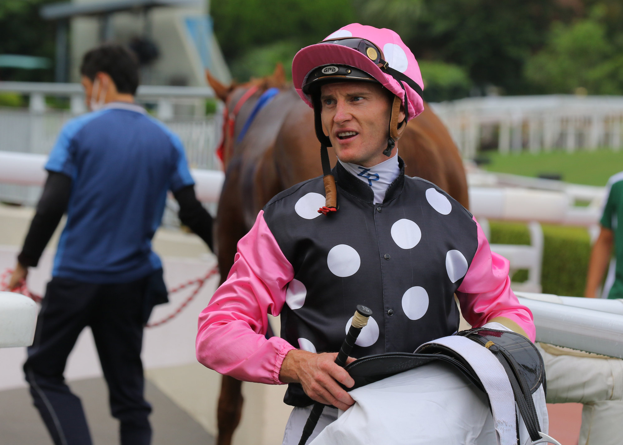 Jockey Zac Purton after winning the Group Three Premier Cup (1,400m) aboard Beauty Eternal.