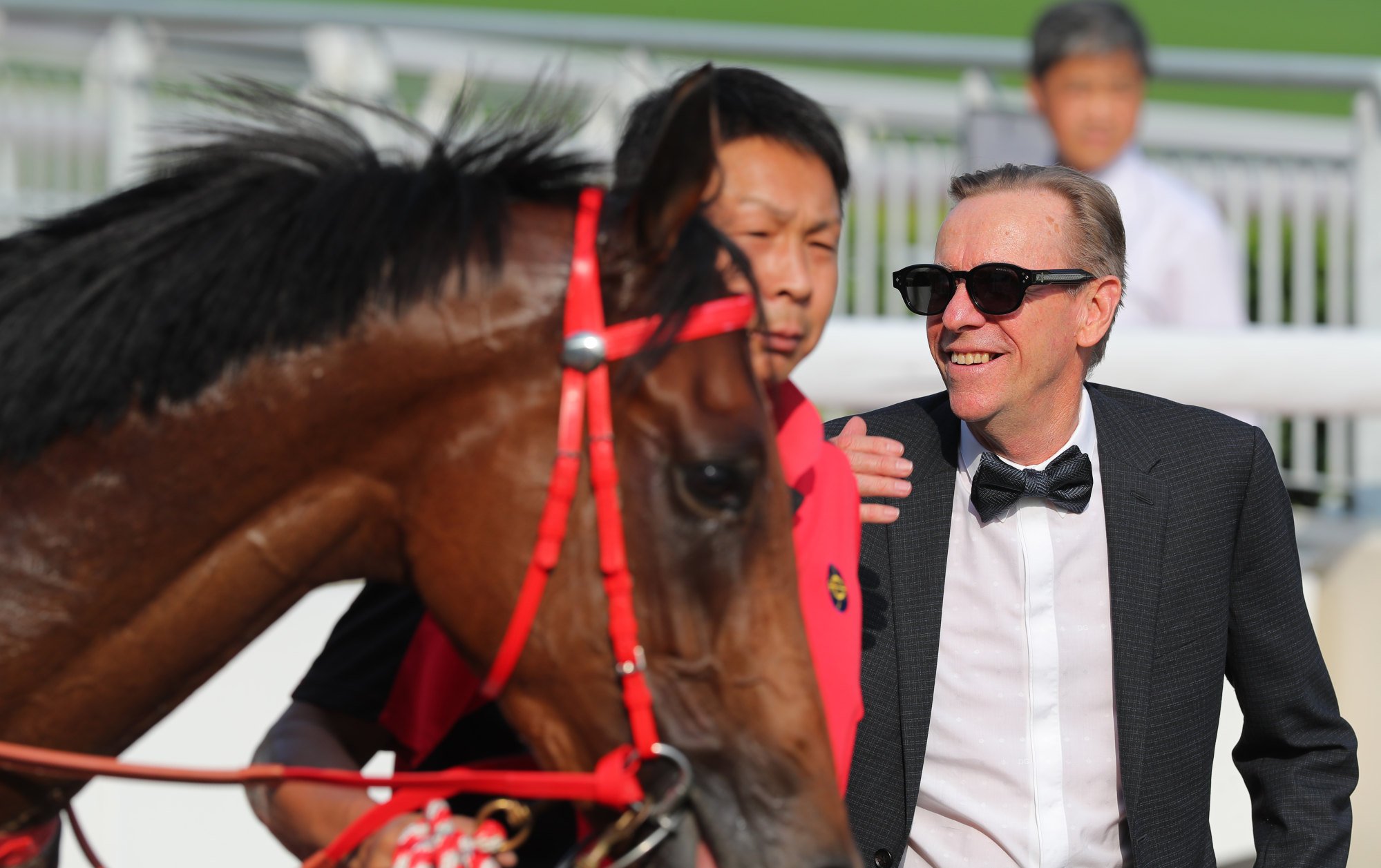 John Size is all smiles after Ensued’s victory at Sha Tin on Sunday.