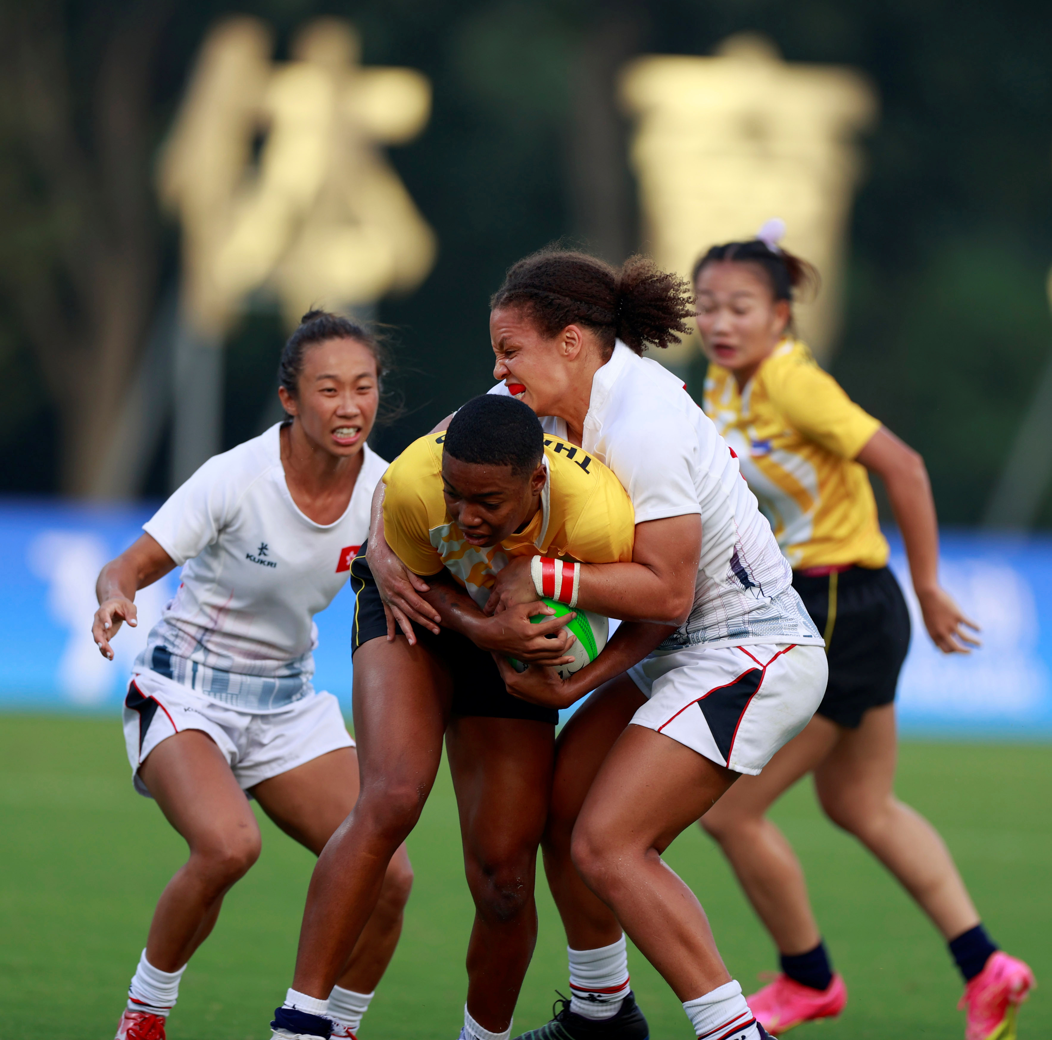 Hong Kong’s women’s team, pictured in action in the Asian Games bronze final, made it a stage further in Bangkok. Photo: Xinhua