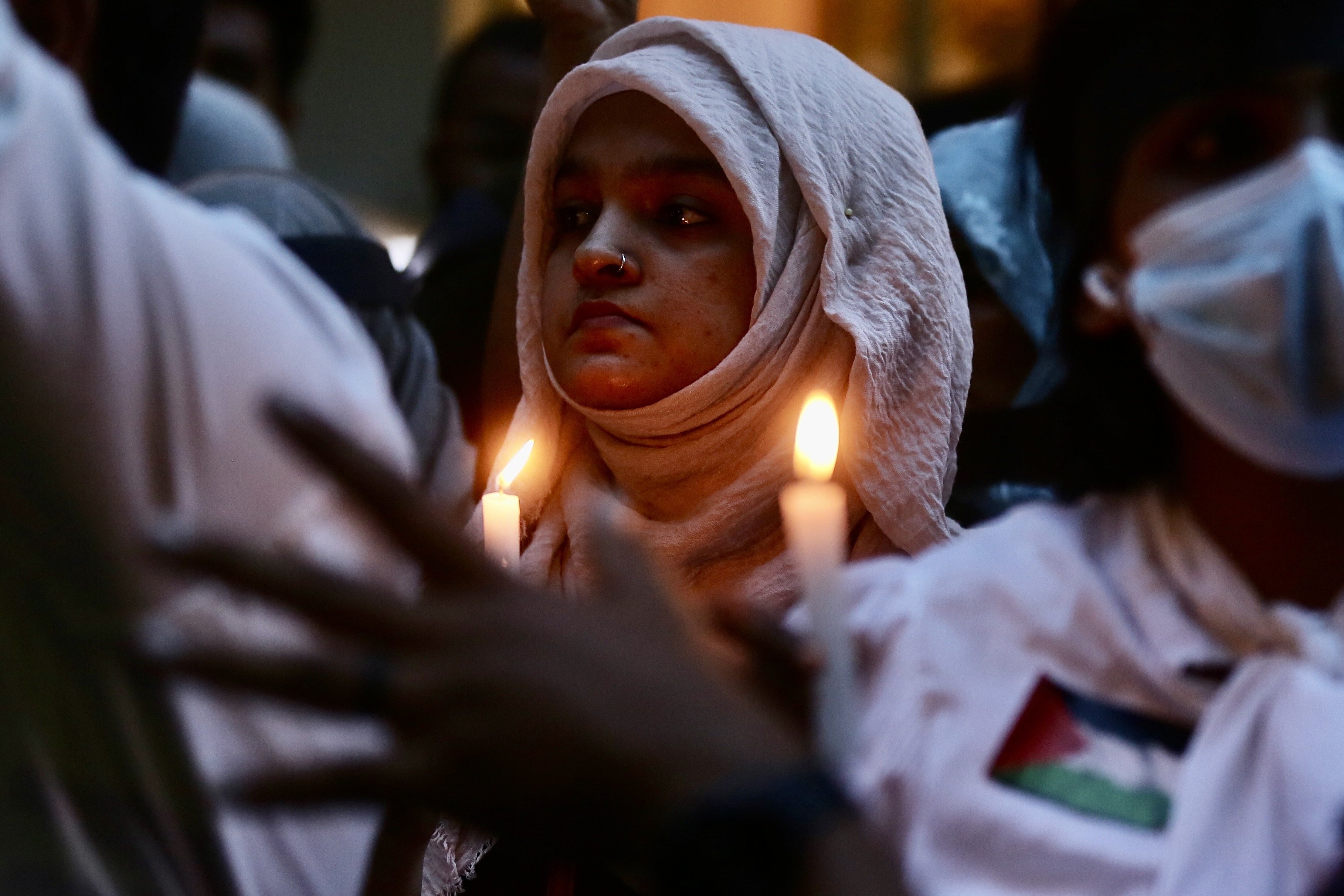 In India, social activists, students and pro-Palestine activists hold a silent anti-Israel protest in Bangalore on October 16. Despite the Biden administration calling on the world to stand by its ally Israel, many in the Global South have criticised the Jewish state. Photo: EPA-EFE